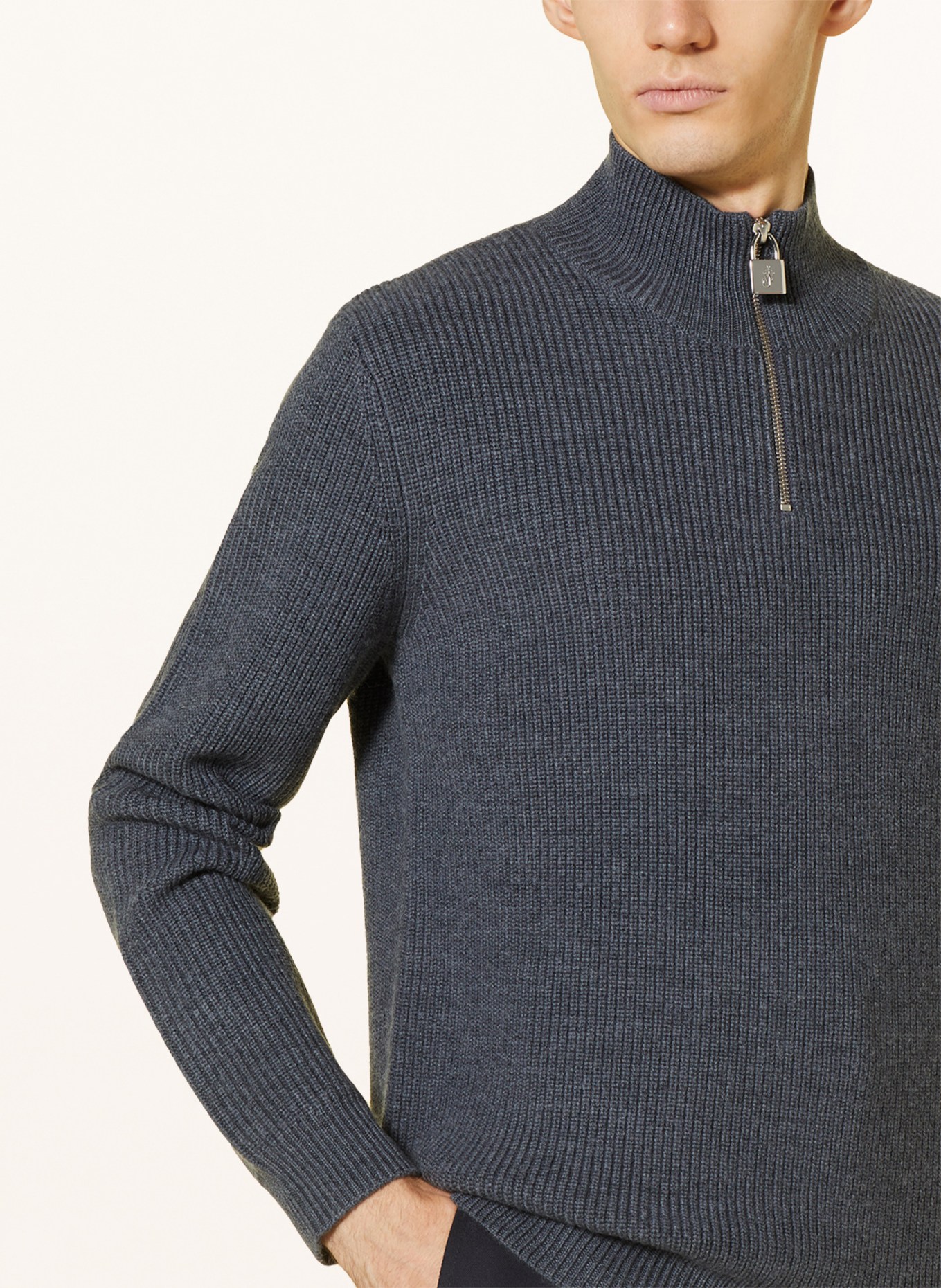 JW ANDERSON Half-zip sweater, Color: GRAY (Image 4)