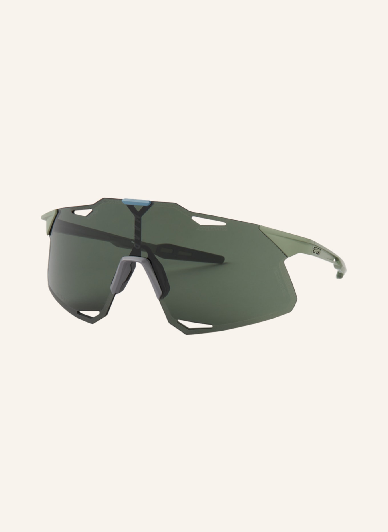 MAAP Cycling glasses MAAP x 100% HYPERCRAFT, Color: GREEN/GREEN (Image 1)