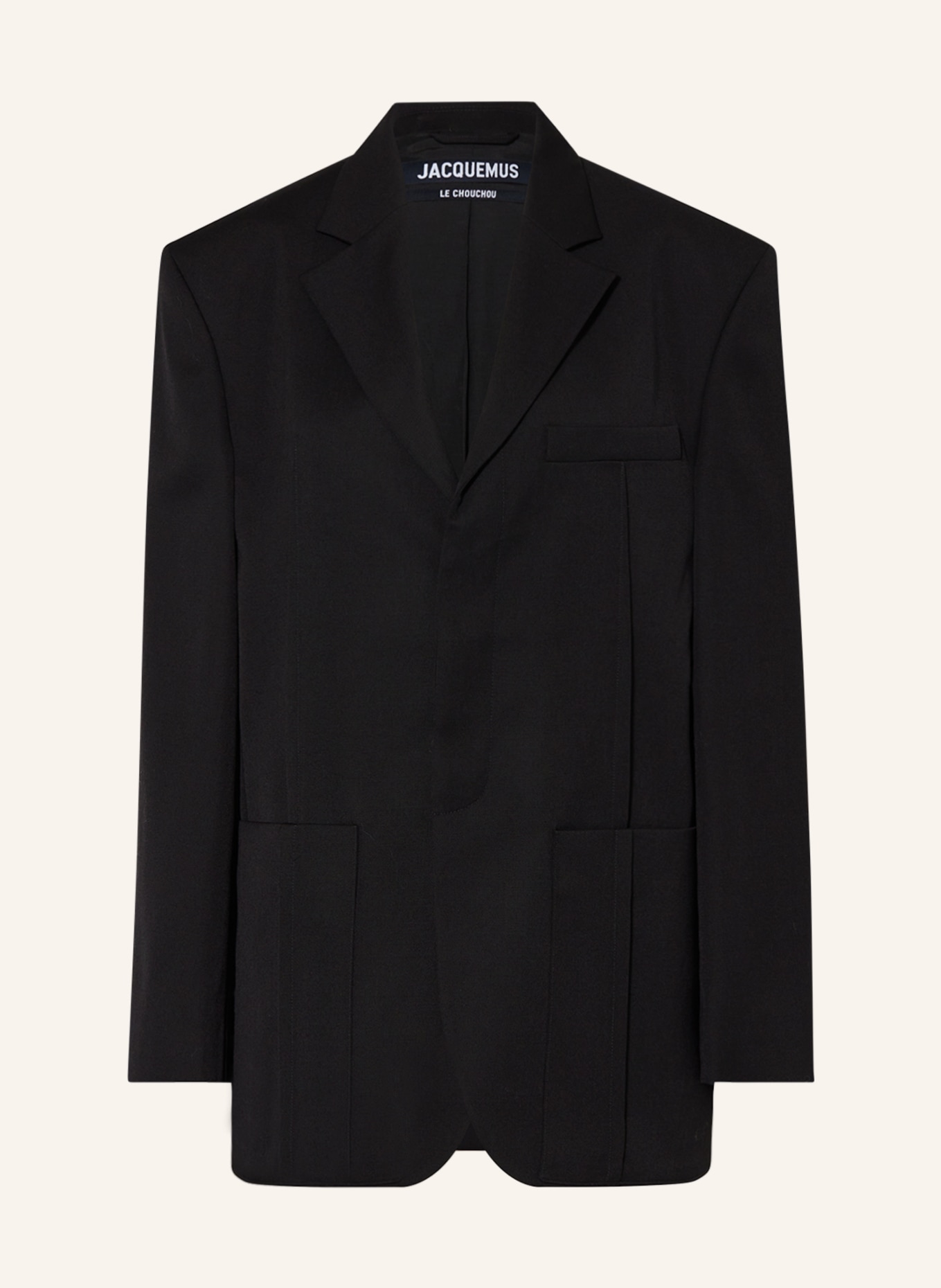 JACQUEMUS Long blazer LA VESTE D'HOMME, Color: BLACK (Image 1)