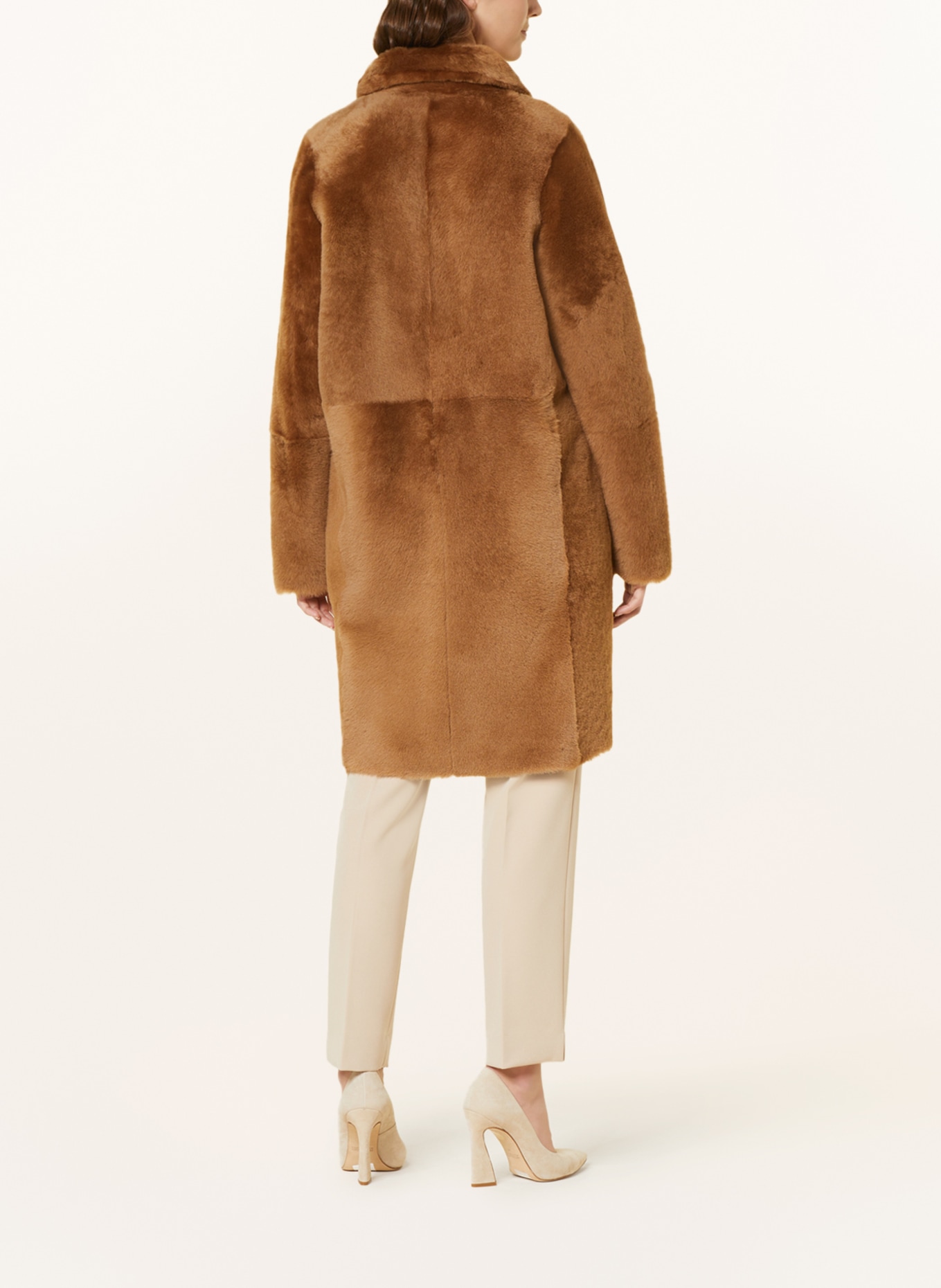BENEDETTA NOVI Lambskin coat SERENA, Color: CAMEL (Image 4)