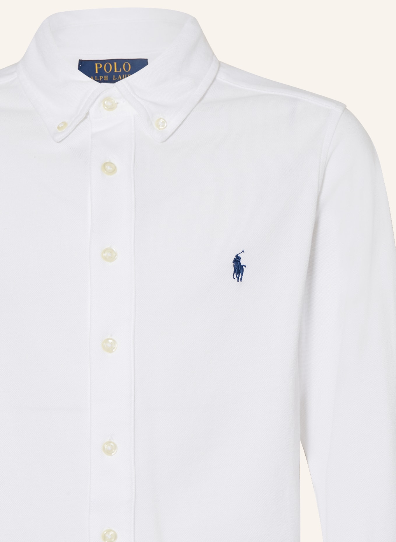 POLO RALPH LAUREN Piqué-Hemd, Farbe: WEISS (Bild 3)