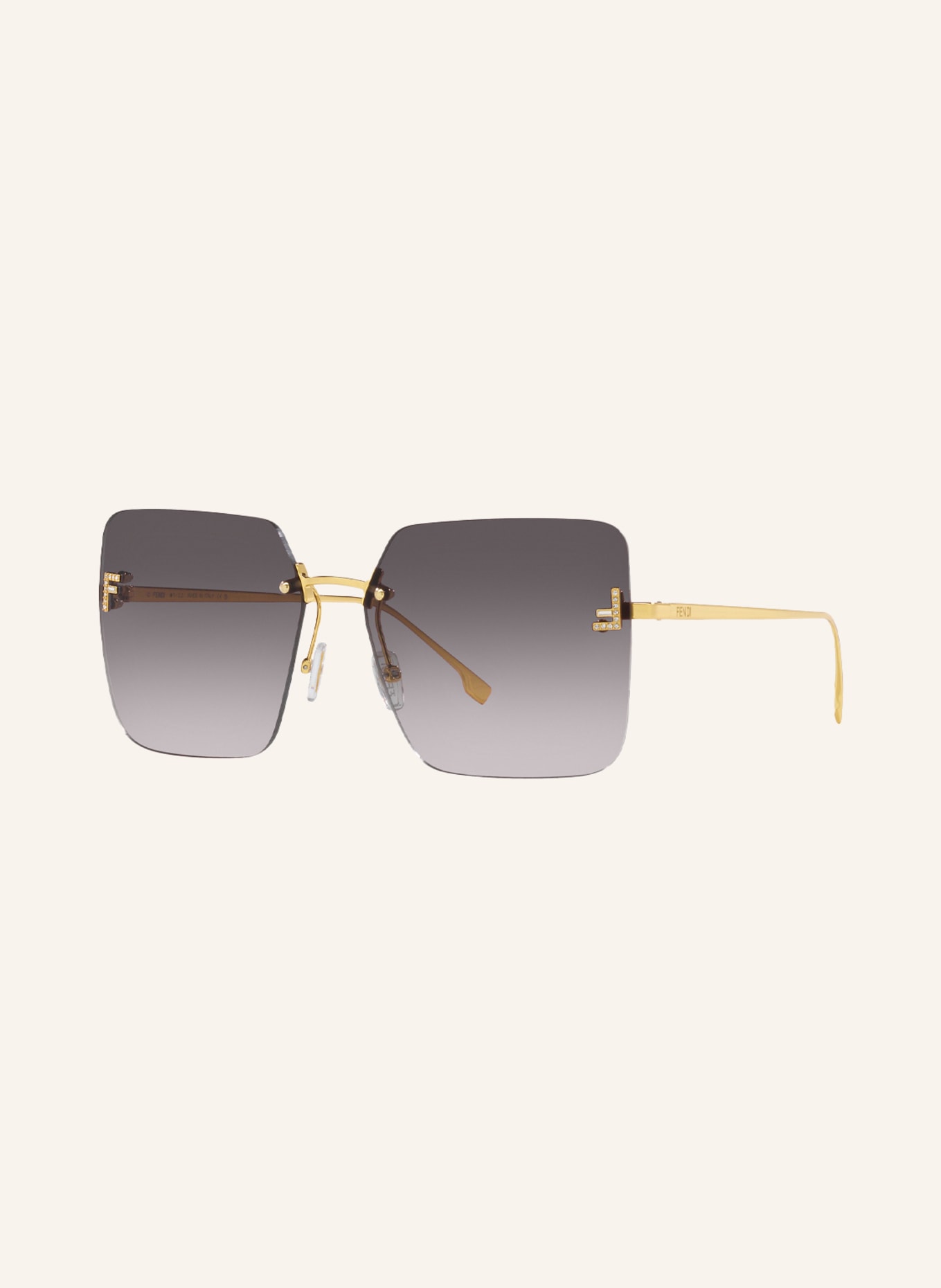 FENDI Sunglasses FN000672, Color: 1105D1 - GOLD/ DARK GRAY GRADIENT (Image 1)