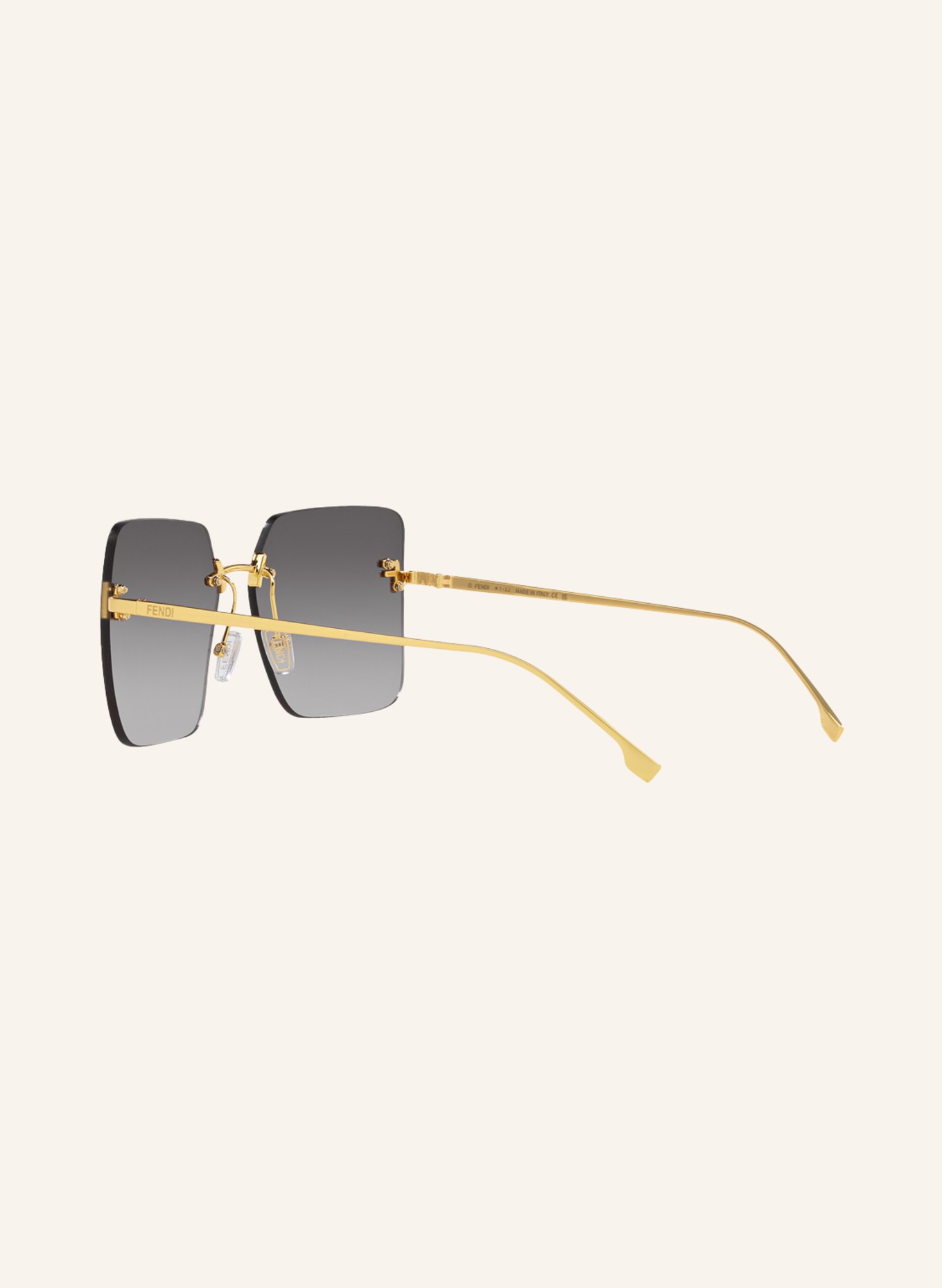 FENDI Sunglasses FN000672, Color: 1105D1 - GOLD/ DARK GRAY GRADIENT (Image 4)