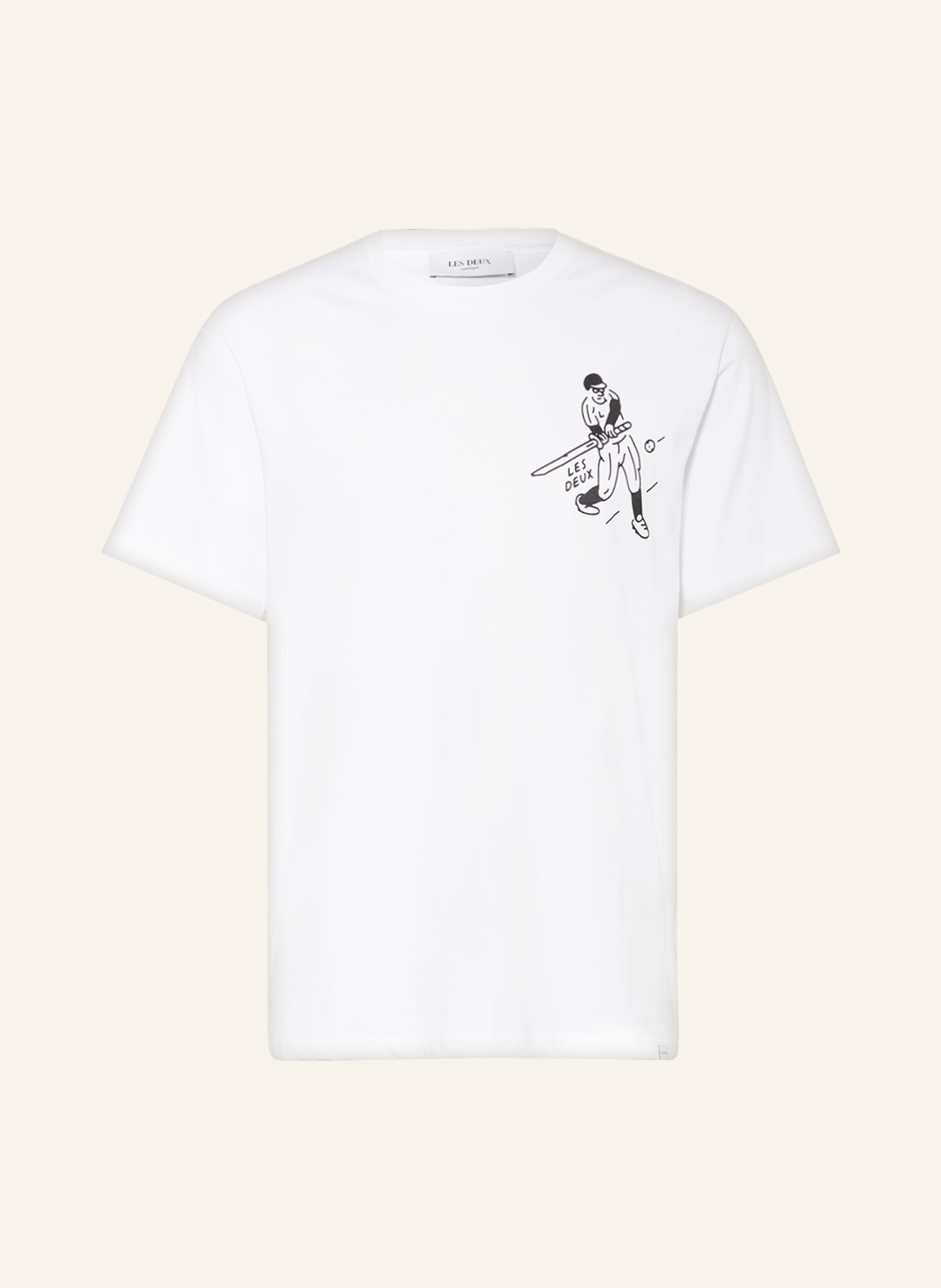 LES DEUX T-shirt AMETORA, Color: WHITE/ BLACK (Image 1)