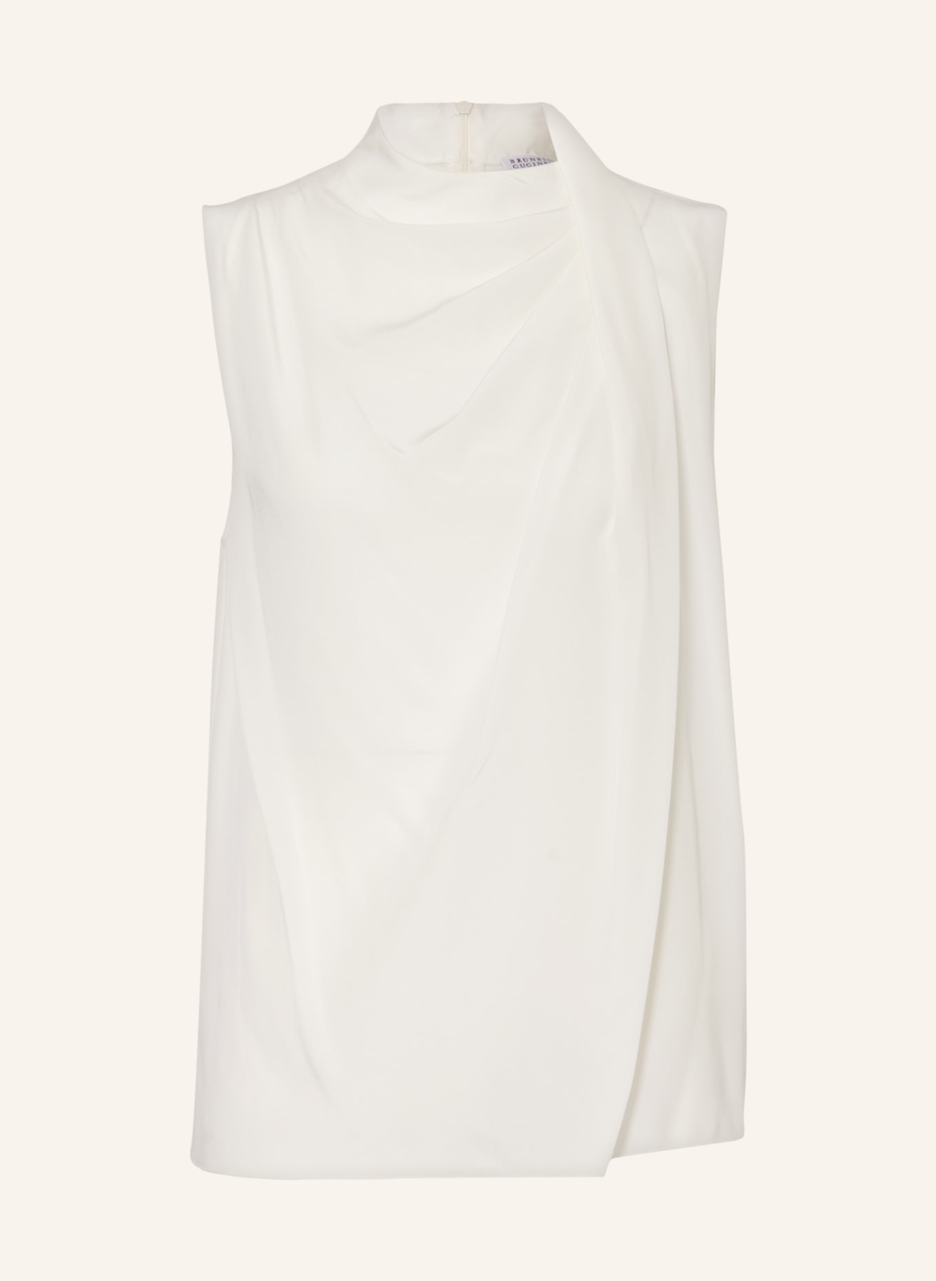 BRUNELLO CUCINELLI Blouse top made of silk, Color: WHITE (Image 1)
