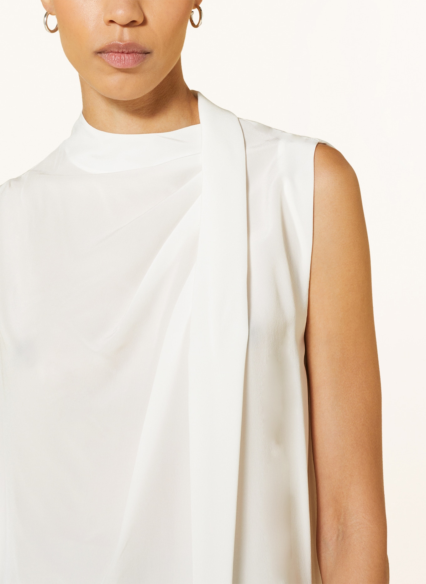 BRUNELLO CUCINELLI Blouse top made of silk, Color: WHITE (Image 4)