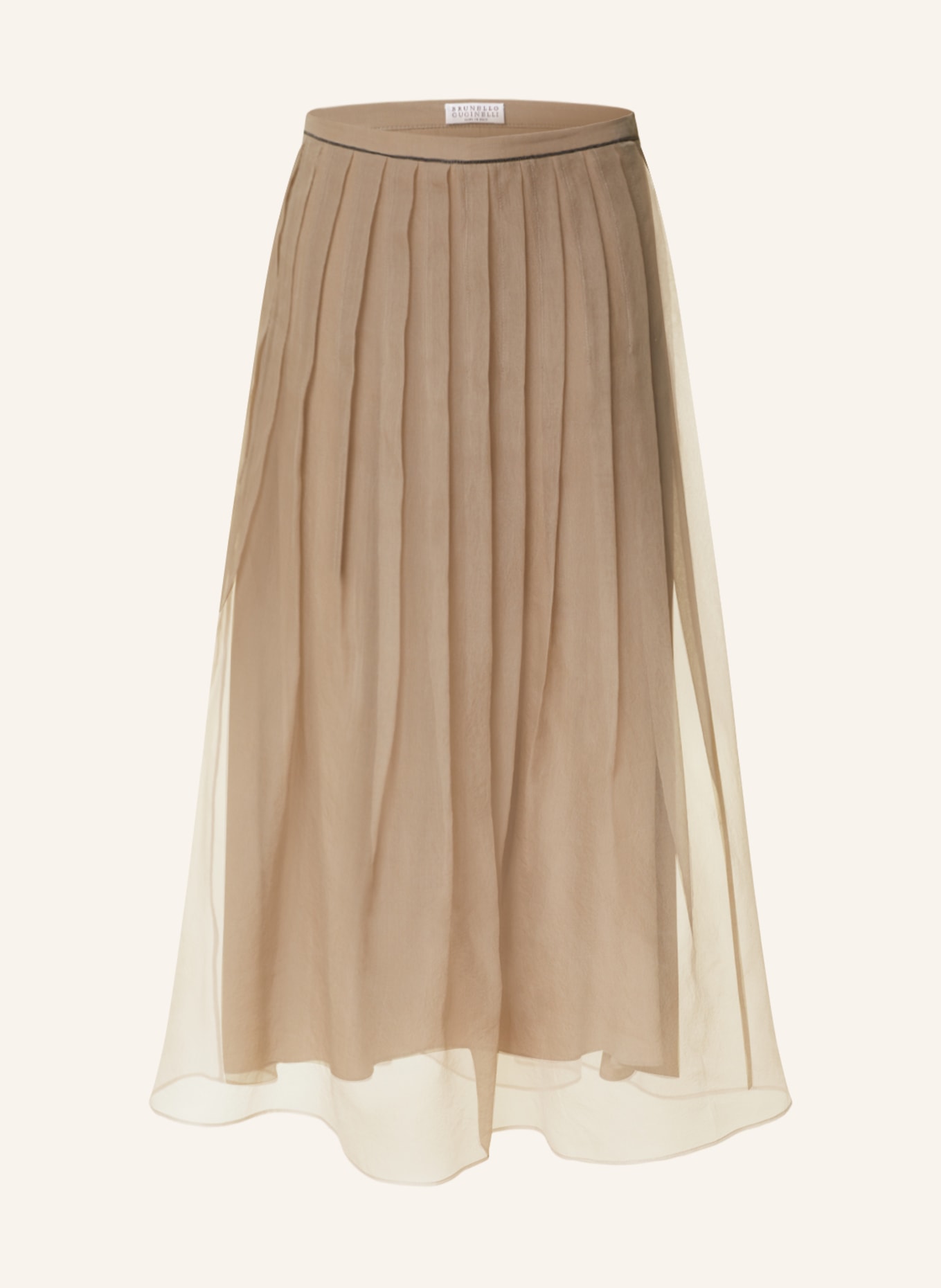 BRUNELLO CUCINELLI Silk skirt, Color: TAUPE (Image 1)