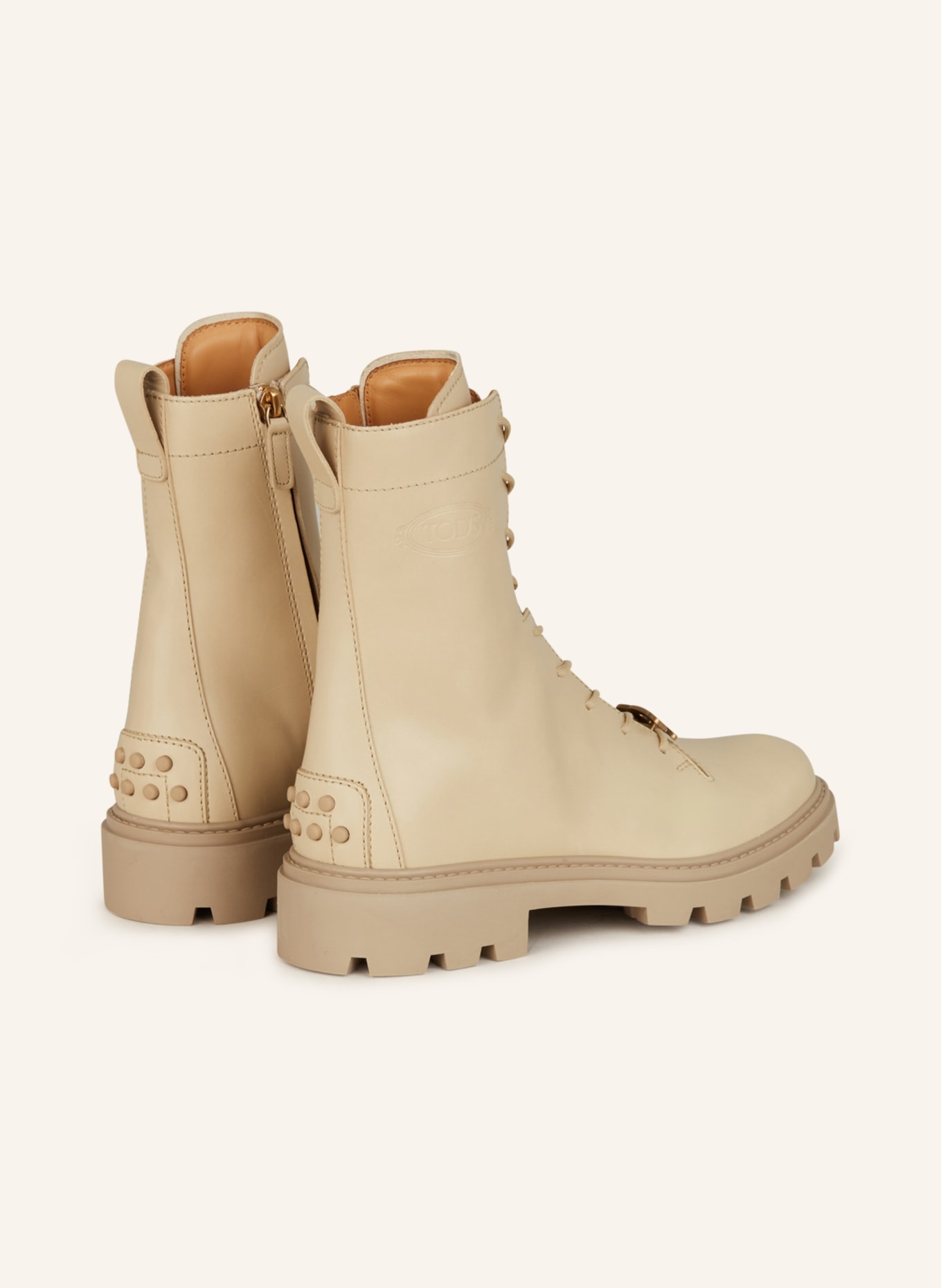TOD'S Lace-up boots, Color: BEIGE (Image 2)