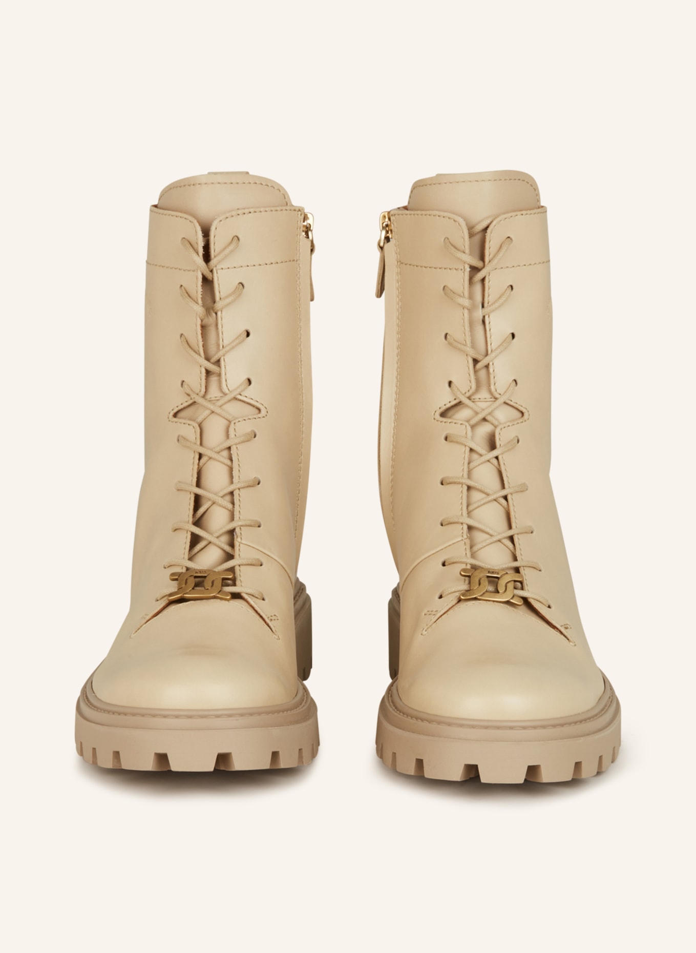 TOD'S Lace-up boots, Color: BEIGE (Image 3)