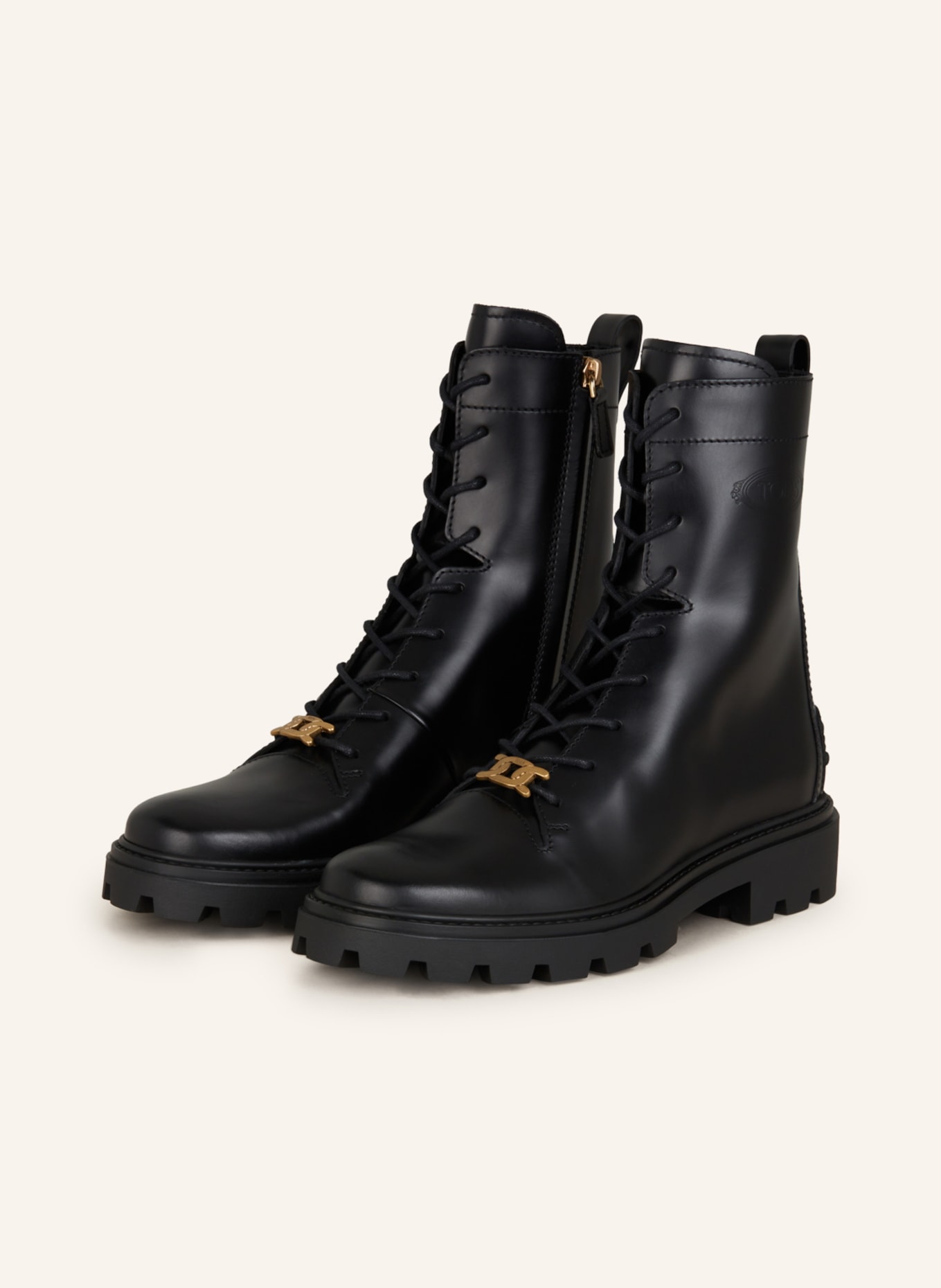 TOD'S Lace-up boots, Color: BLACK (Image 1)