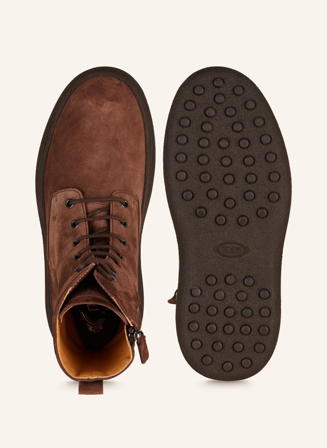 TOD'S Lace-up boots WINTER GOMMINO, Color: BROWN (Image 6)