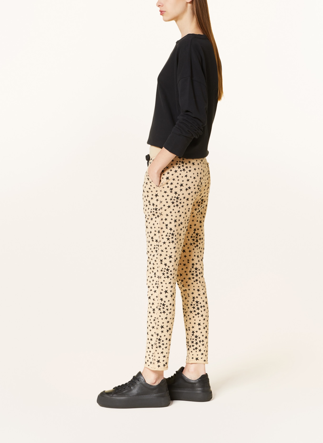 Juvia Sweatpants SMILLA, Color: BEIGE/ BLACK (Image 4)