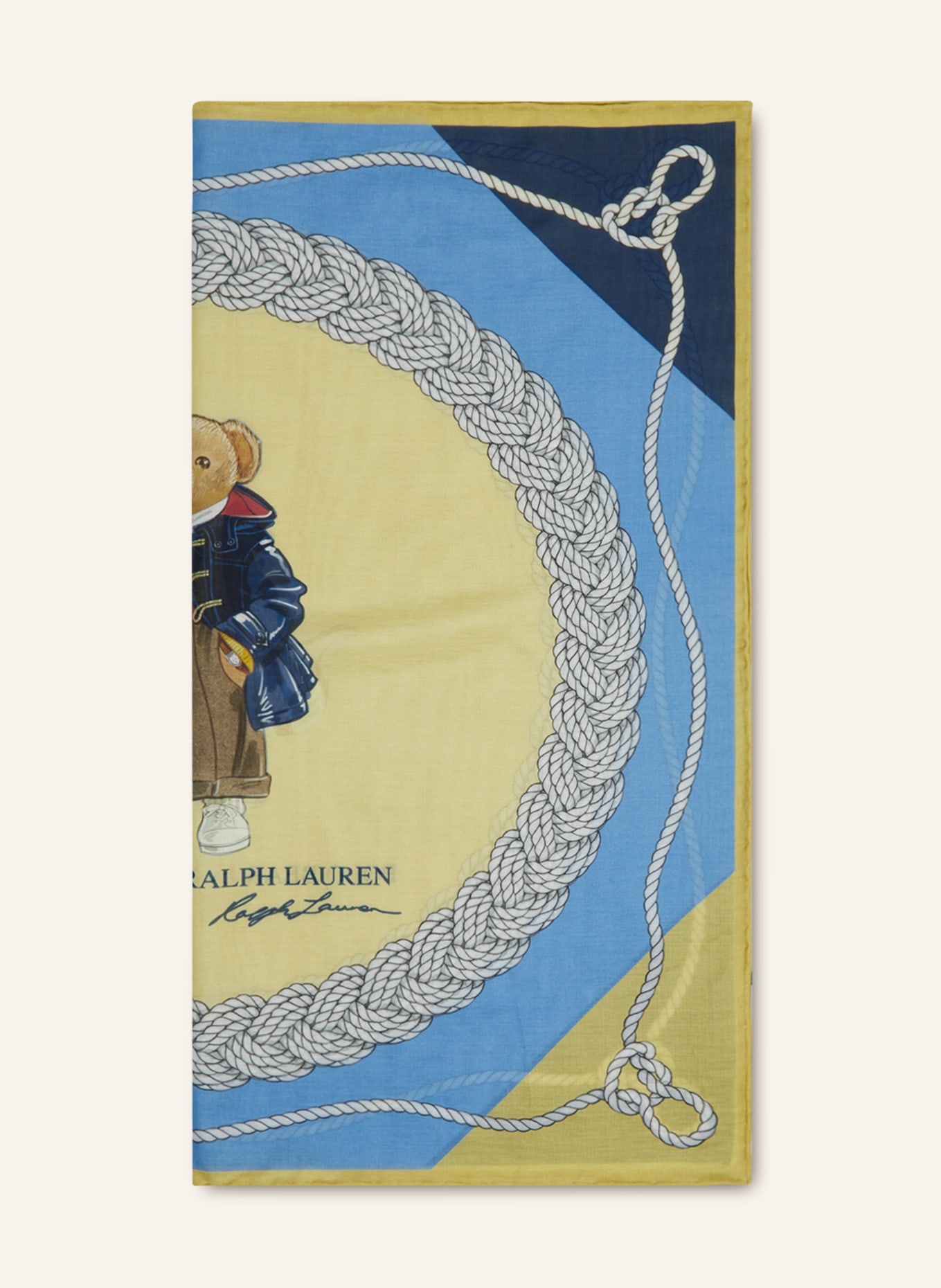 POLO RALPH LAUREN Tuch mit Seide, Farbe: GELB/ HELLBLAU (Bild 1)