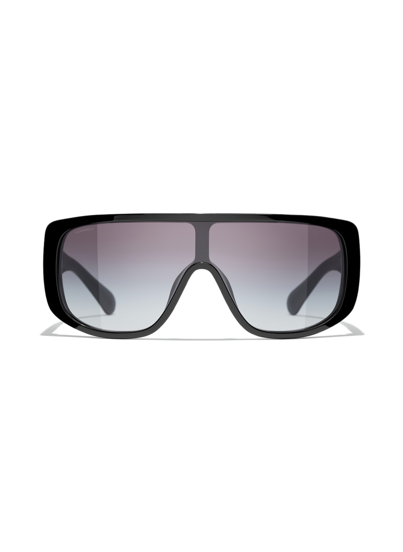 CHANEL Wygięte okulary przeciwsłoneczne, Kolor: C888S6 - CZARNY/ FIOLETOWY (Obrazek 2)