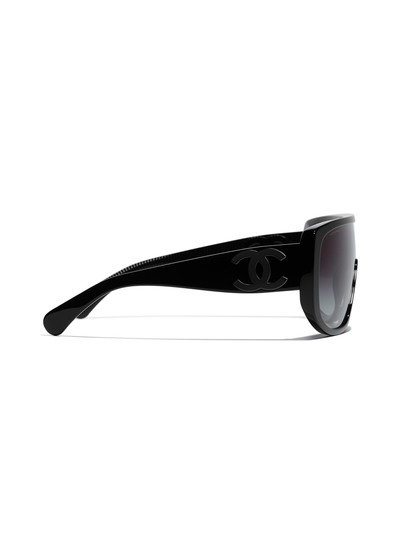 CHANEL Wraparound sunglasses, Color: C888S6 - BLACK/ PURPLE (Image 3)