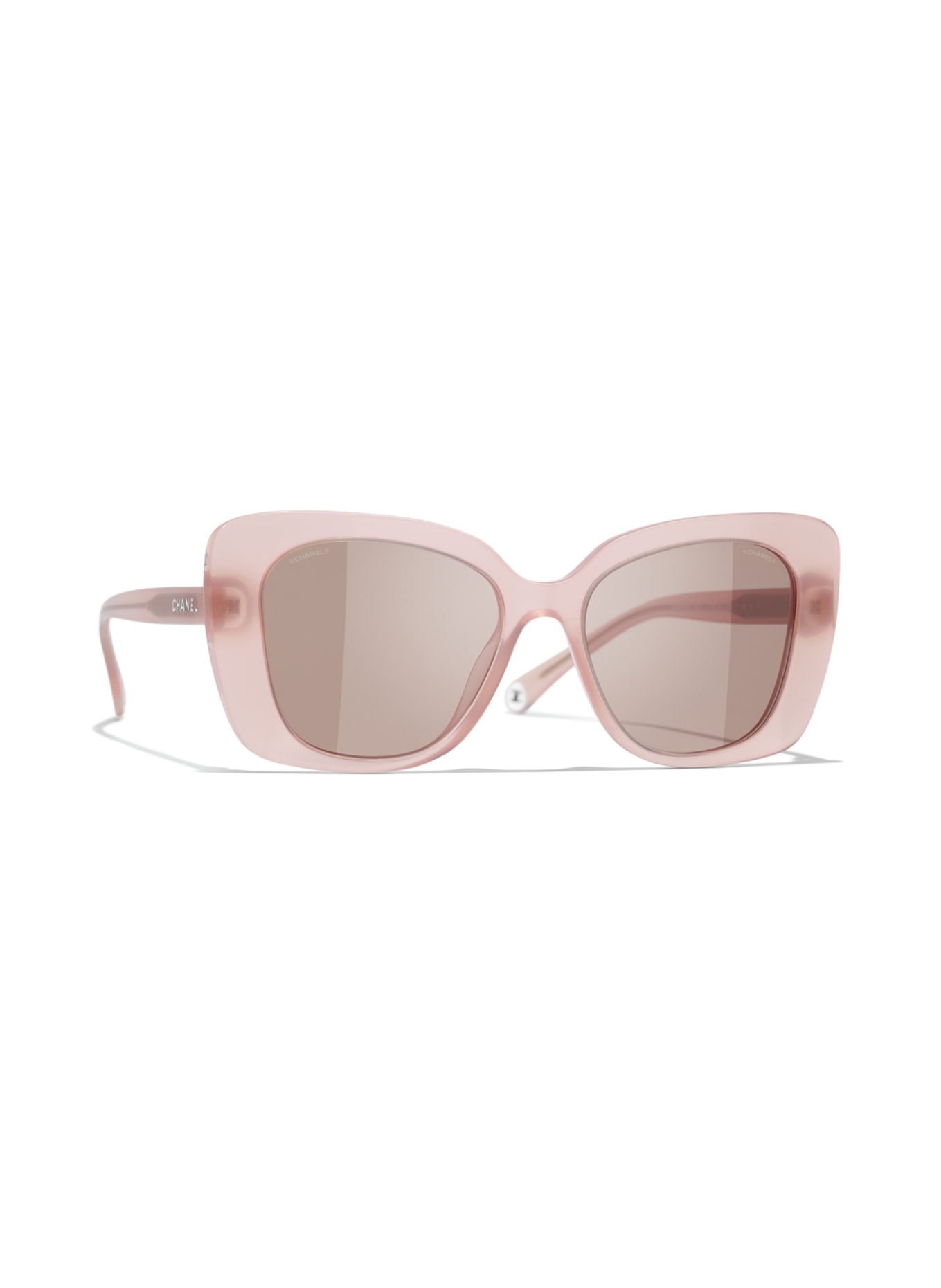 CHANEL Kwadratowe okulary przeciwsłoneczne, Kolor: 17334R - RÓŻOWY/ BRĄZOWY (Obrazek 1)