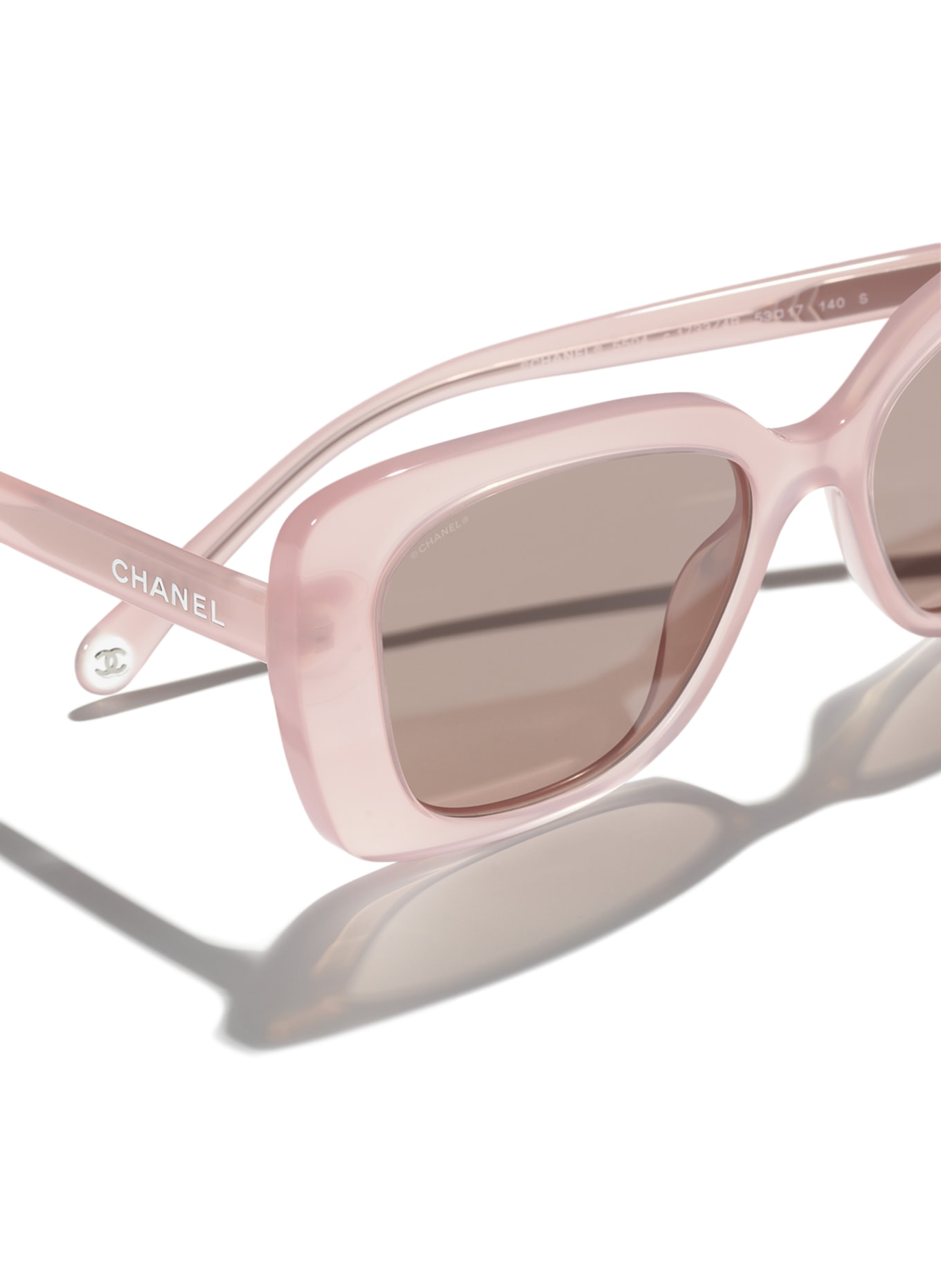 CHANEL Kwadratowe okulary przeciwsłoneczne, Kolor: 17334R - RÓŻOWY/ BRĄZOWY (Obrazek 4)