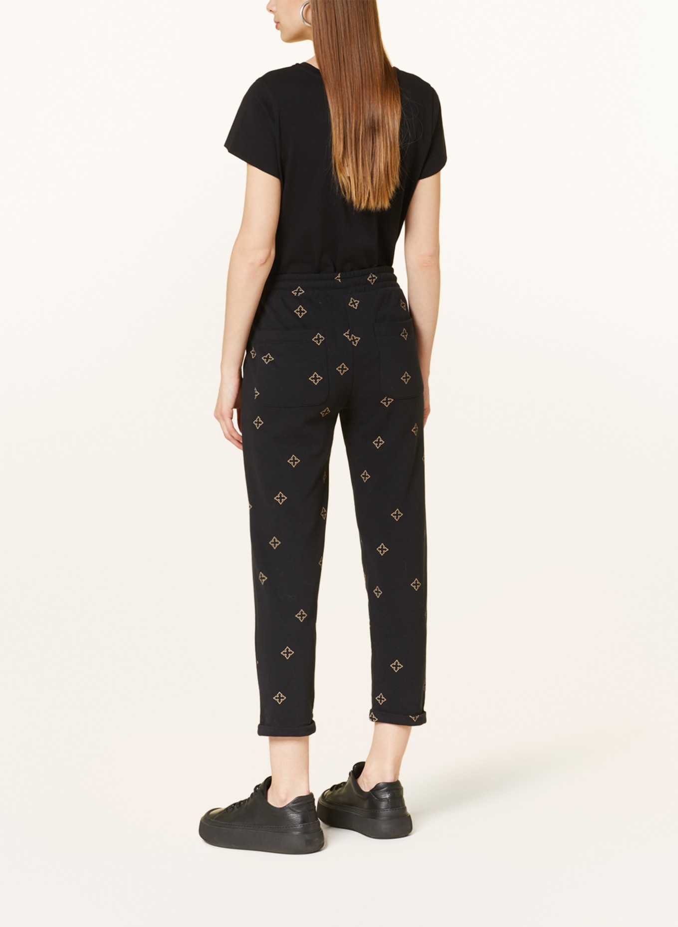 Juvia Sweatpants MARGIE, Color: BLACK/ CAMEL (Image 3)
