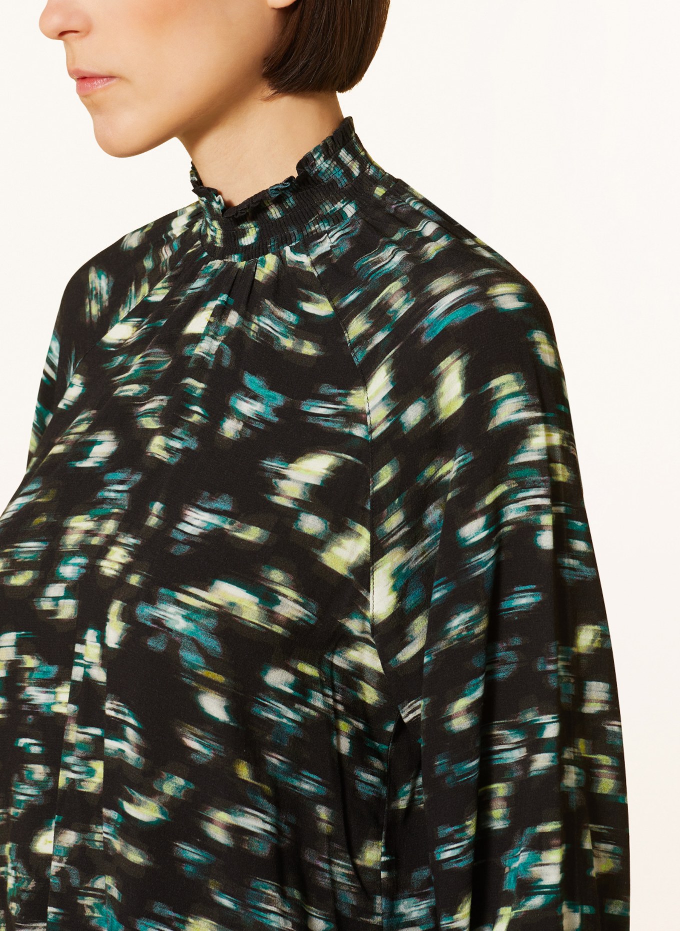 comma casual identity Long sleeve shirt, Color: BLACK/ TEAL/ LIGHT GREEN (Image 4)