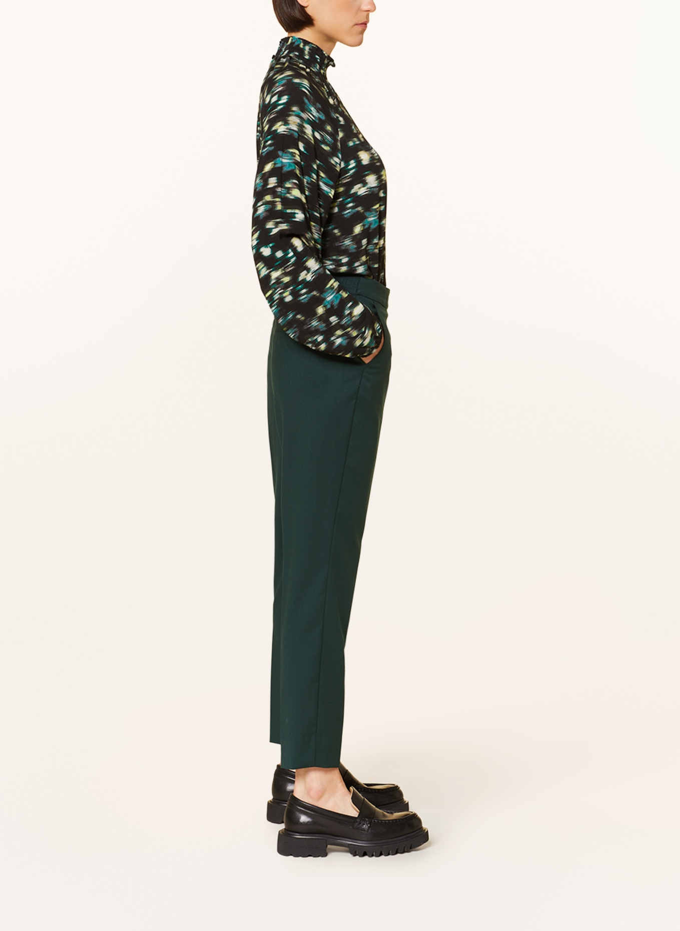 comma casual identity Trousers, Color: DARK GREEN (Image 4)