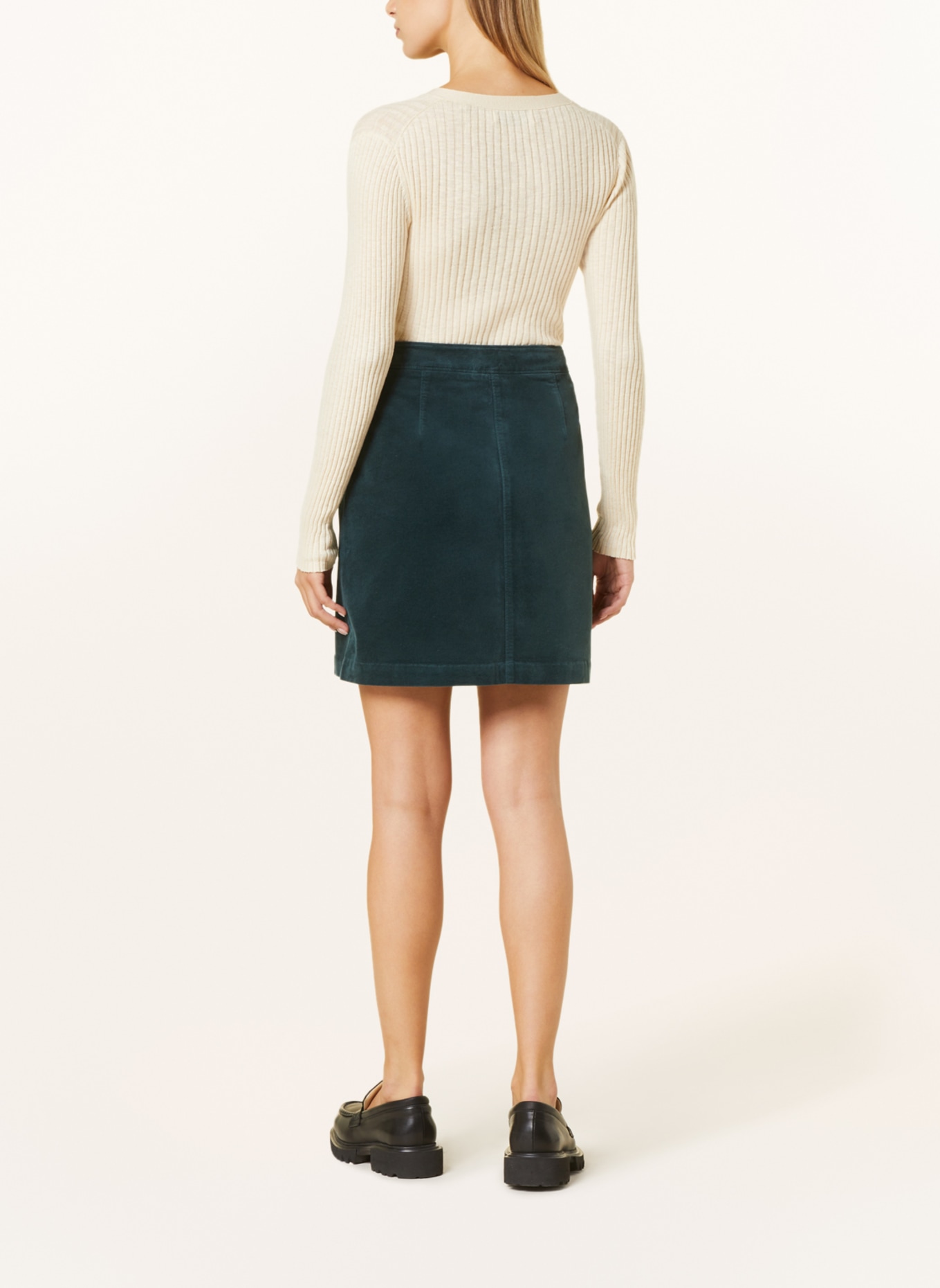 Marc O'Polo Velvet skirt, Color: TEAL (Image 3)