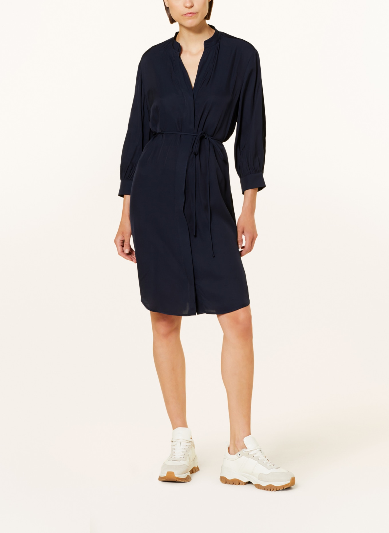 Marc O'Polo Shirt dress with 3/4 sleeves, Color: DARK BLUE (Image 2)