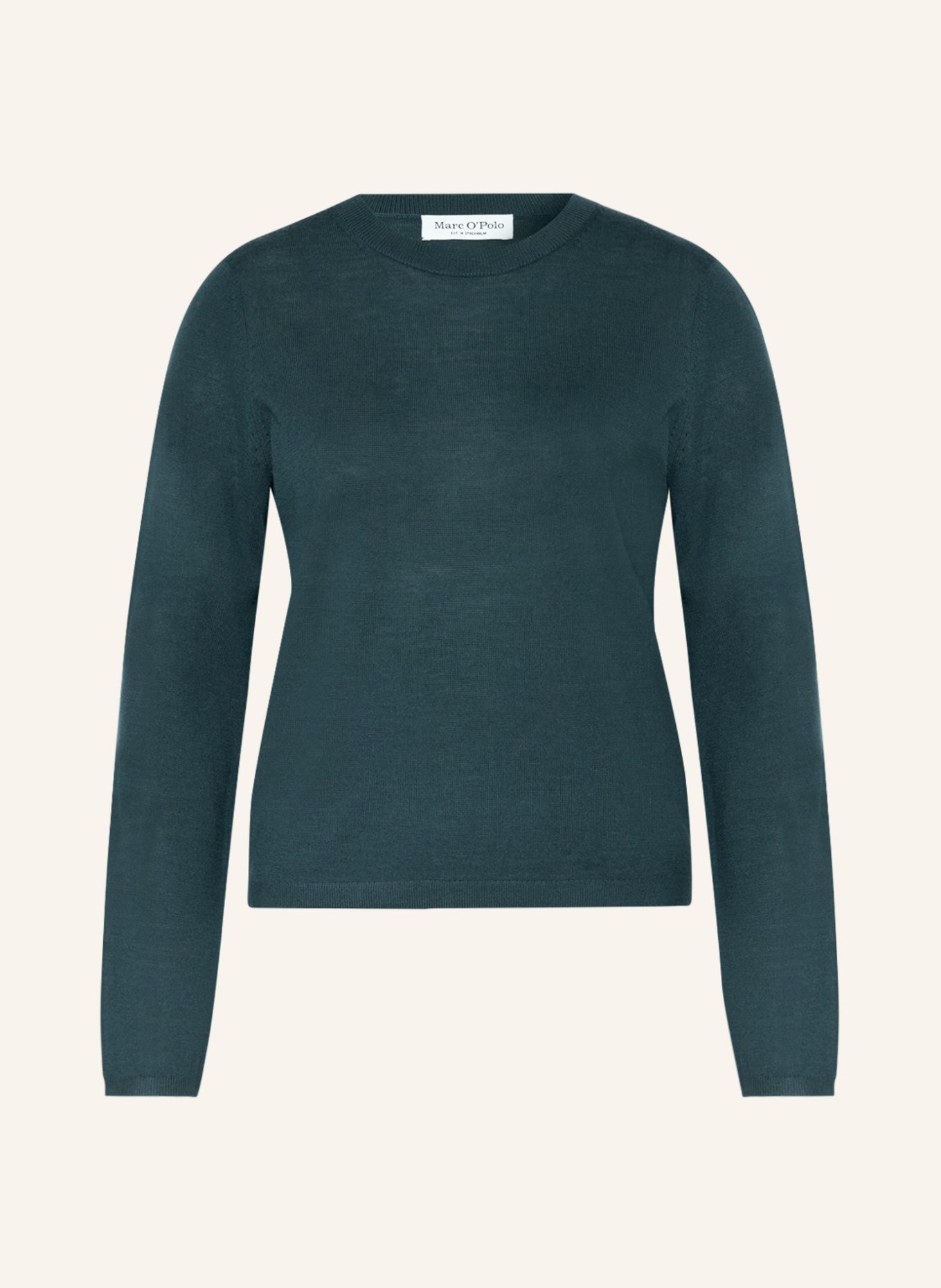 Marc O'Polo Sweater made of merino wool, Color: DARK GREEN (Image 1)