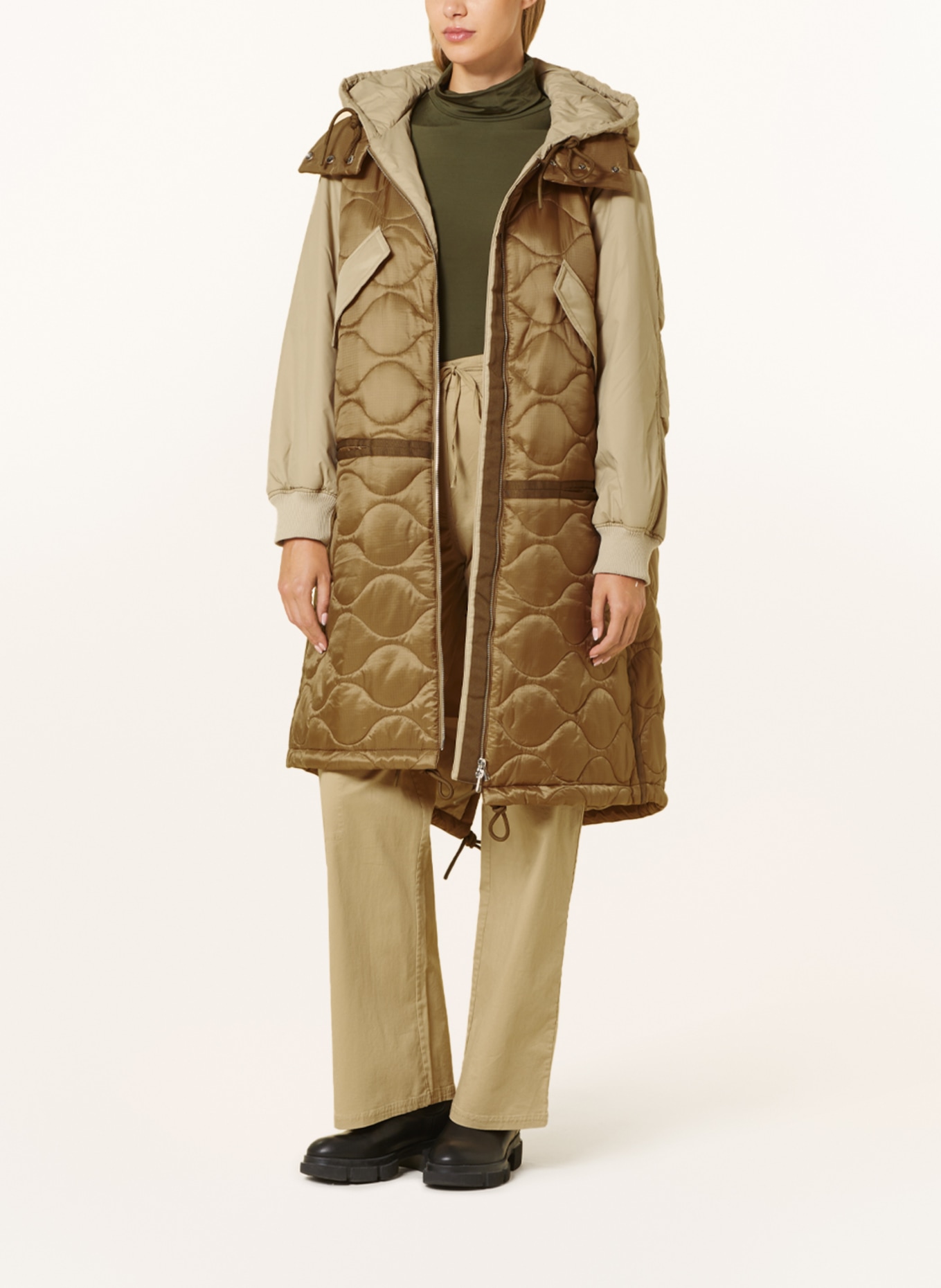 Marc O'Polo Quilted parka, Color: BROWN/ BEIGE (Image 2)