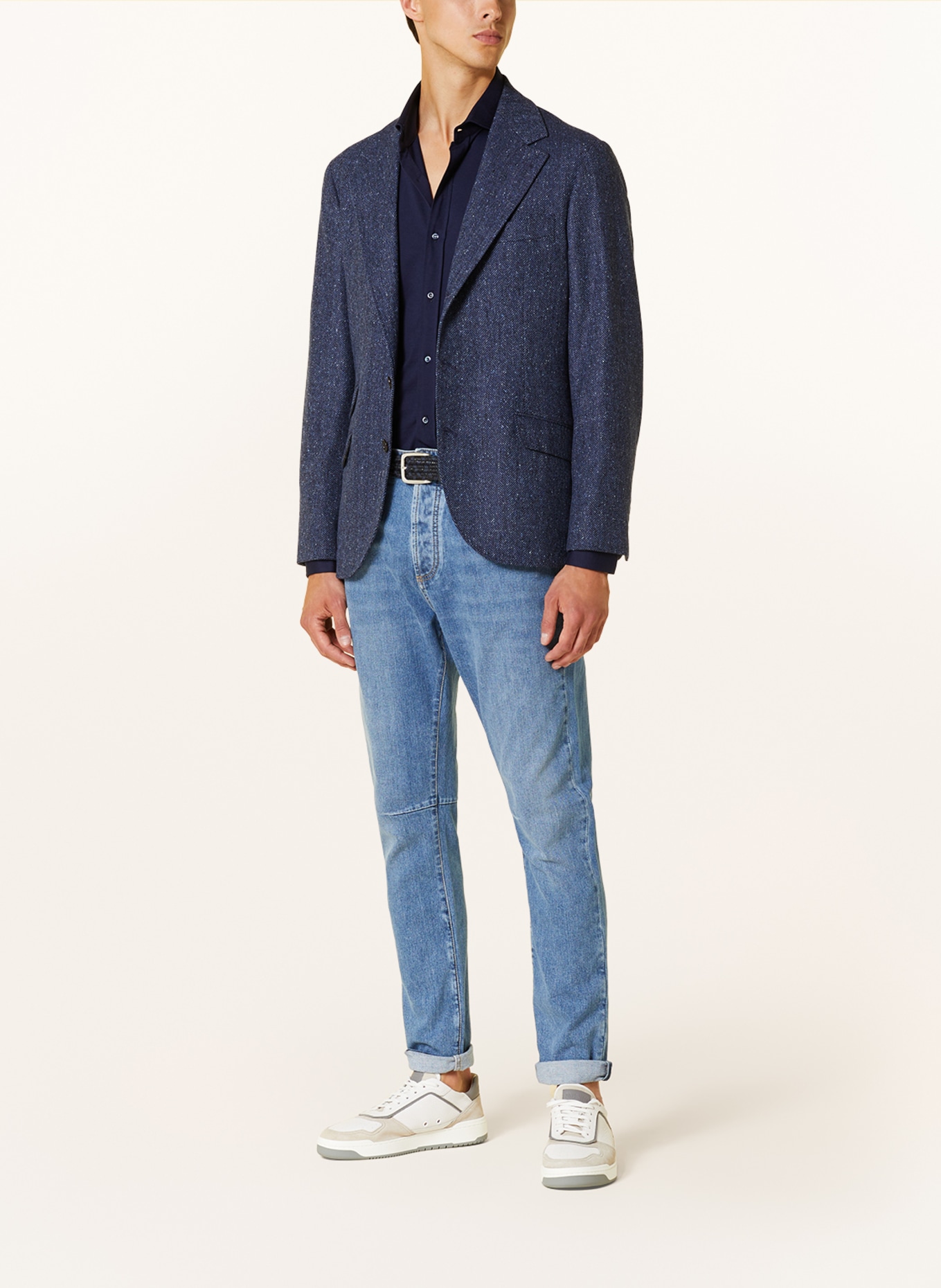 BRUNELLO CUCINELLI Tailored jacket extra slim fit, Color: DARK BLUE/ LIGHT BLUE (Image 2)