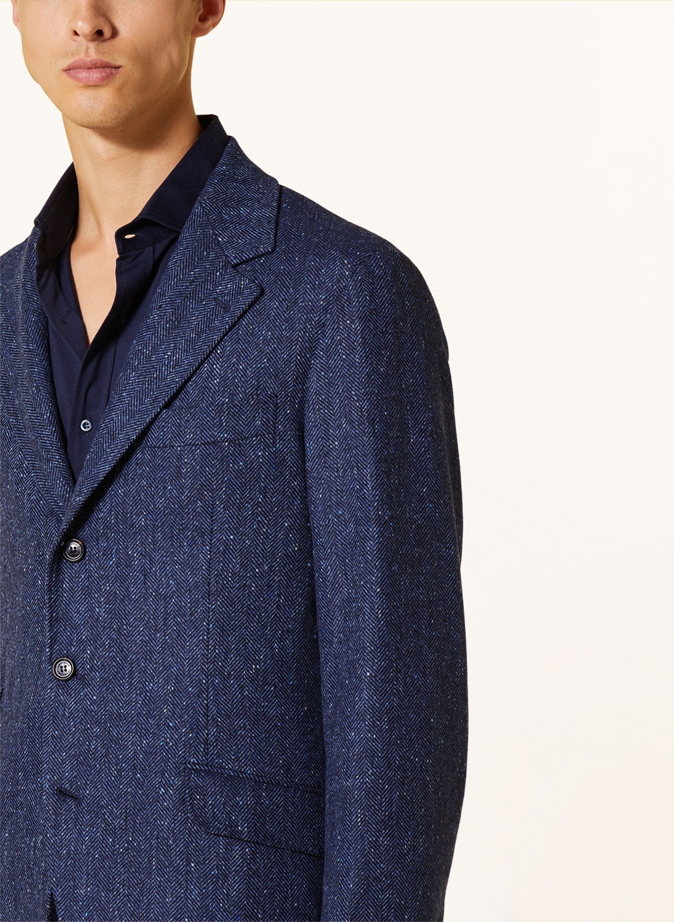 BRUNELLO CUCINELLI Tailored jacket extra slim fit, Color: DARK BLUE/ LIGHT BLUE (Image 5)