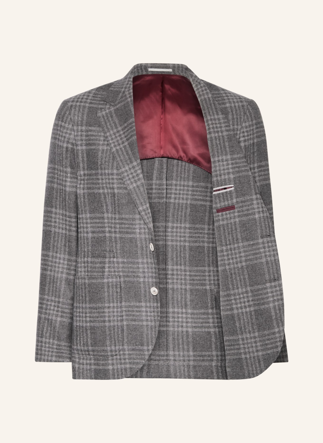 BRUNELLO CUCINELLI Tailored jacket slim fit, Color: LIGHT GRAY/ GRAY (Image 4)
