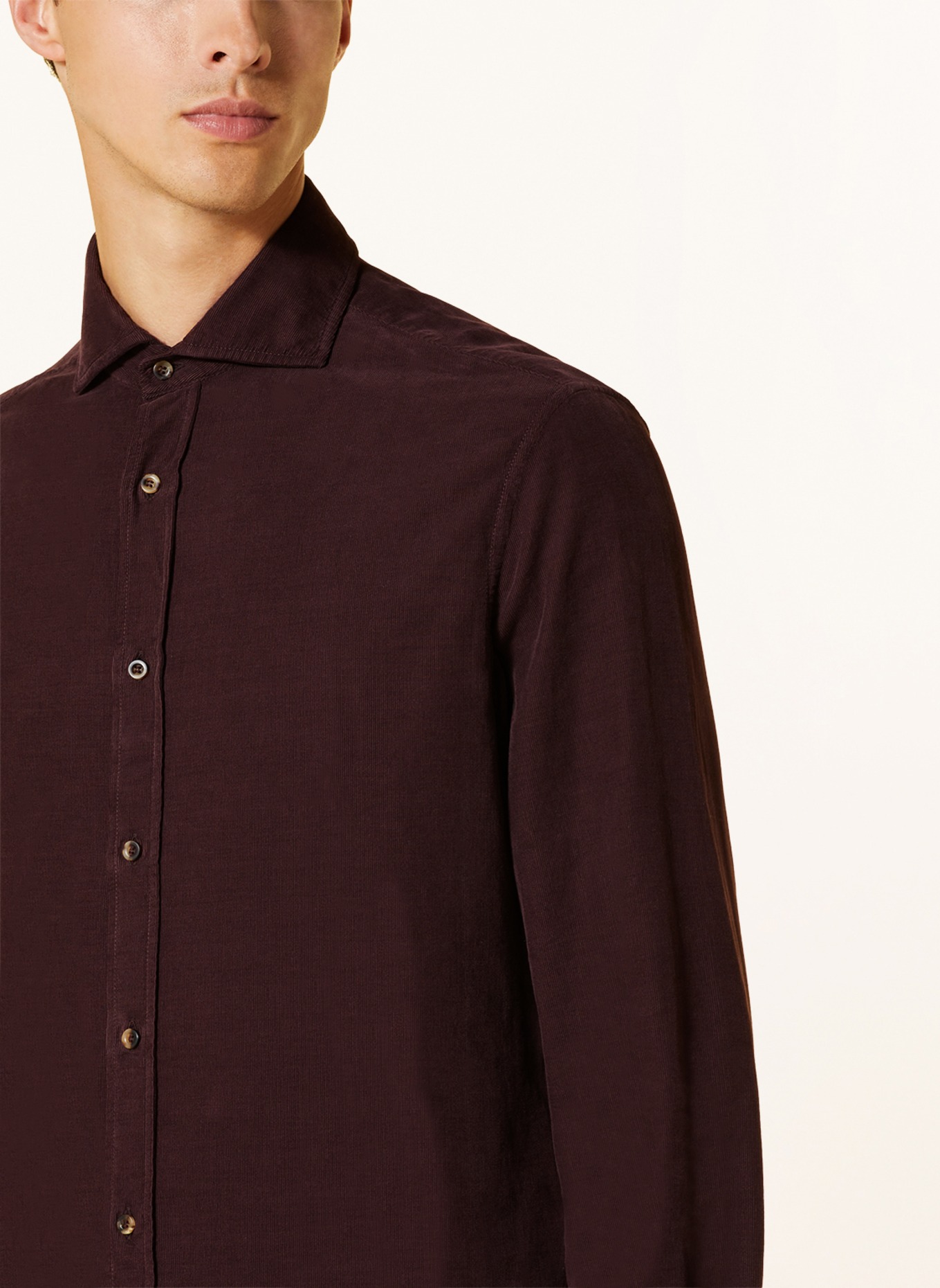 BRUNELLO CUCINELLI Corduroy shirt easy fit, Color: DARK PURPLE (Image 4)