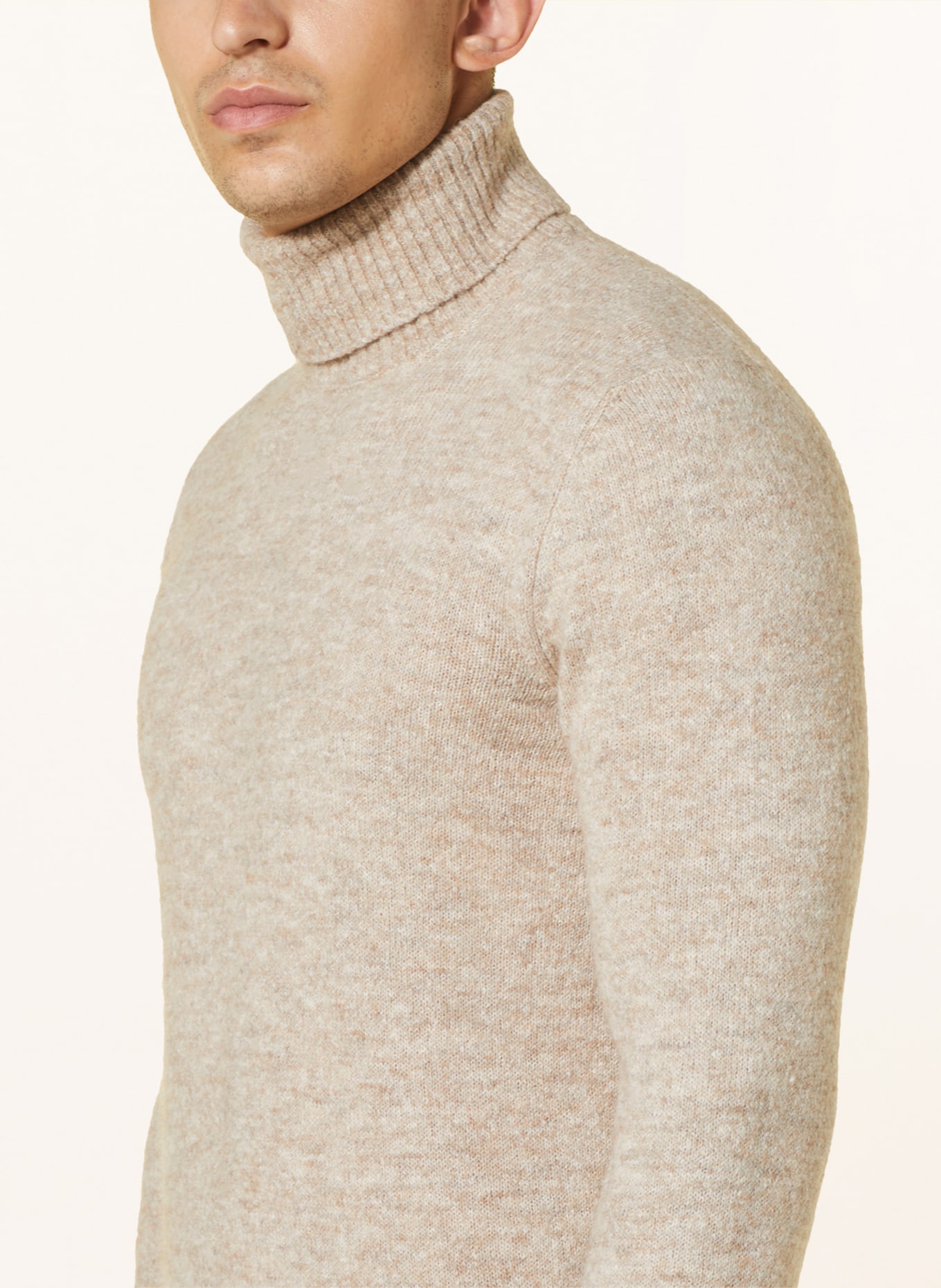 BRUNELLO CUCINELLI Turtleneck sweater with alpaca, Color: CAMEL (Image 4)