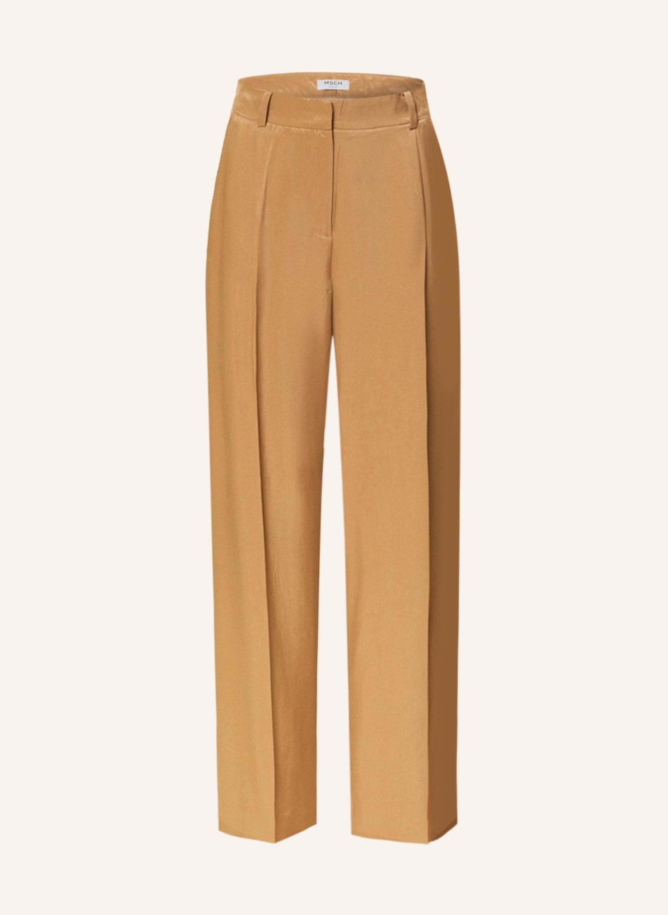 MSCH COPENHAGEN Wide leg trousers MSCHULLA, Color: LIGHT BROWN (Image 1)