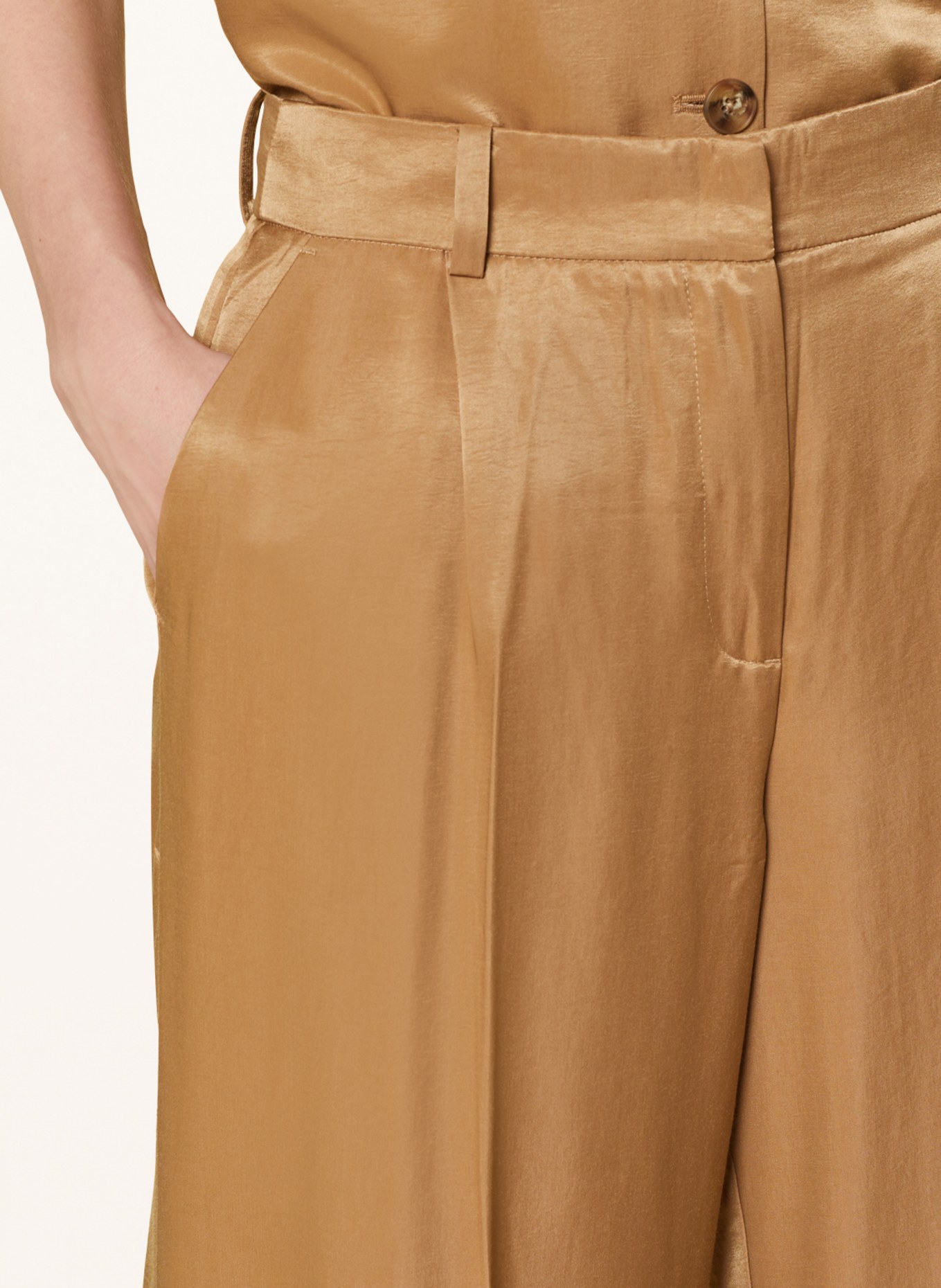 MSCH COPENHAGEN Wide leg trousers MSCHULLA, Color: LIGHT BROWN (Image 5)