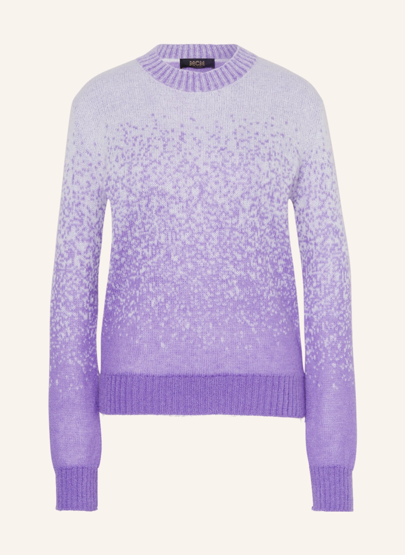 MCM Sweater with mohair, Color: WHITE/ PURPLE (Image 1)