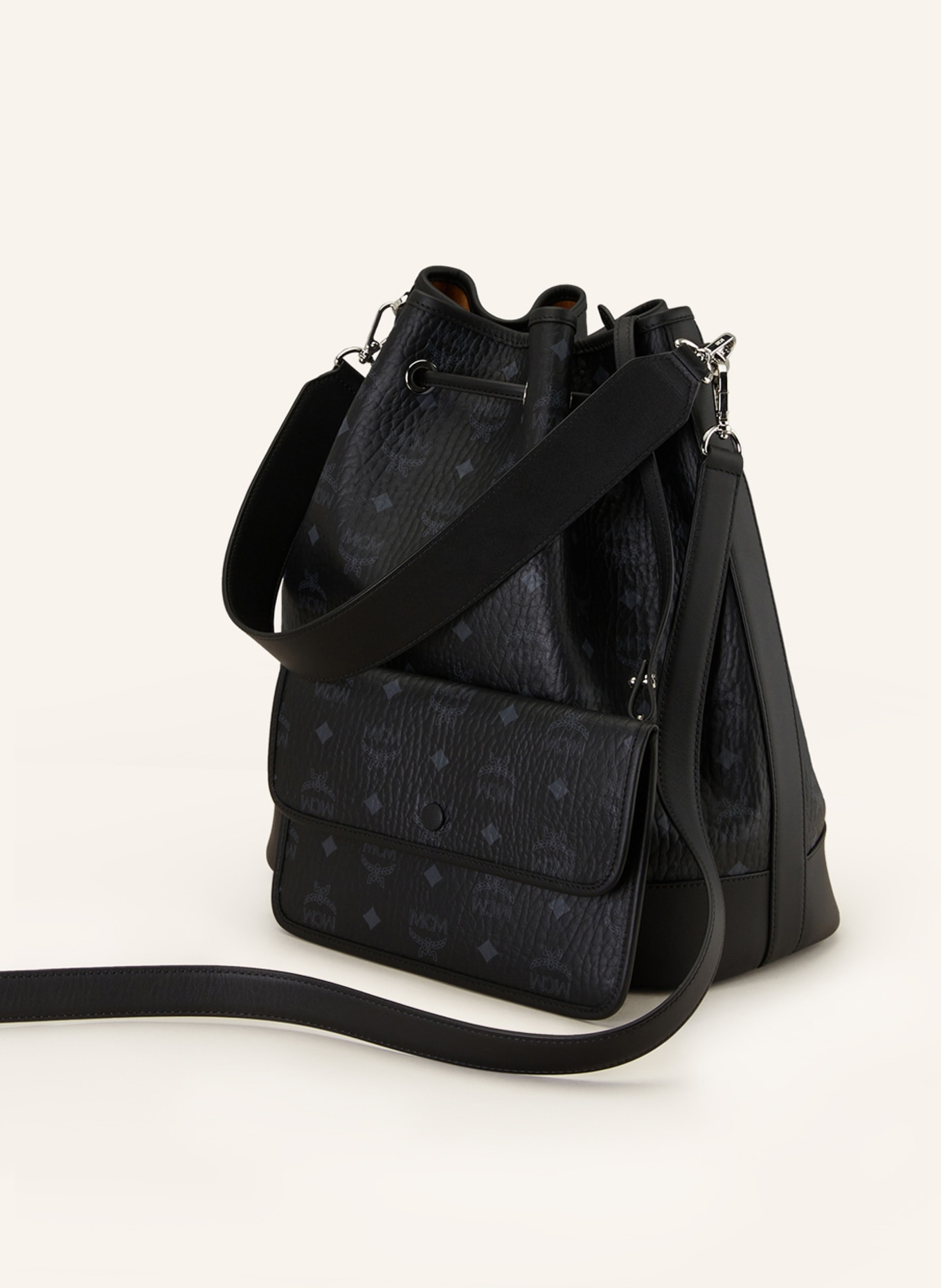 MCM Pouch bag DESSAU LARGE, Color: BLACK/ GRAY (Image 2)