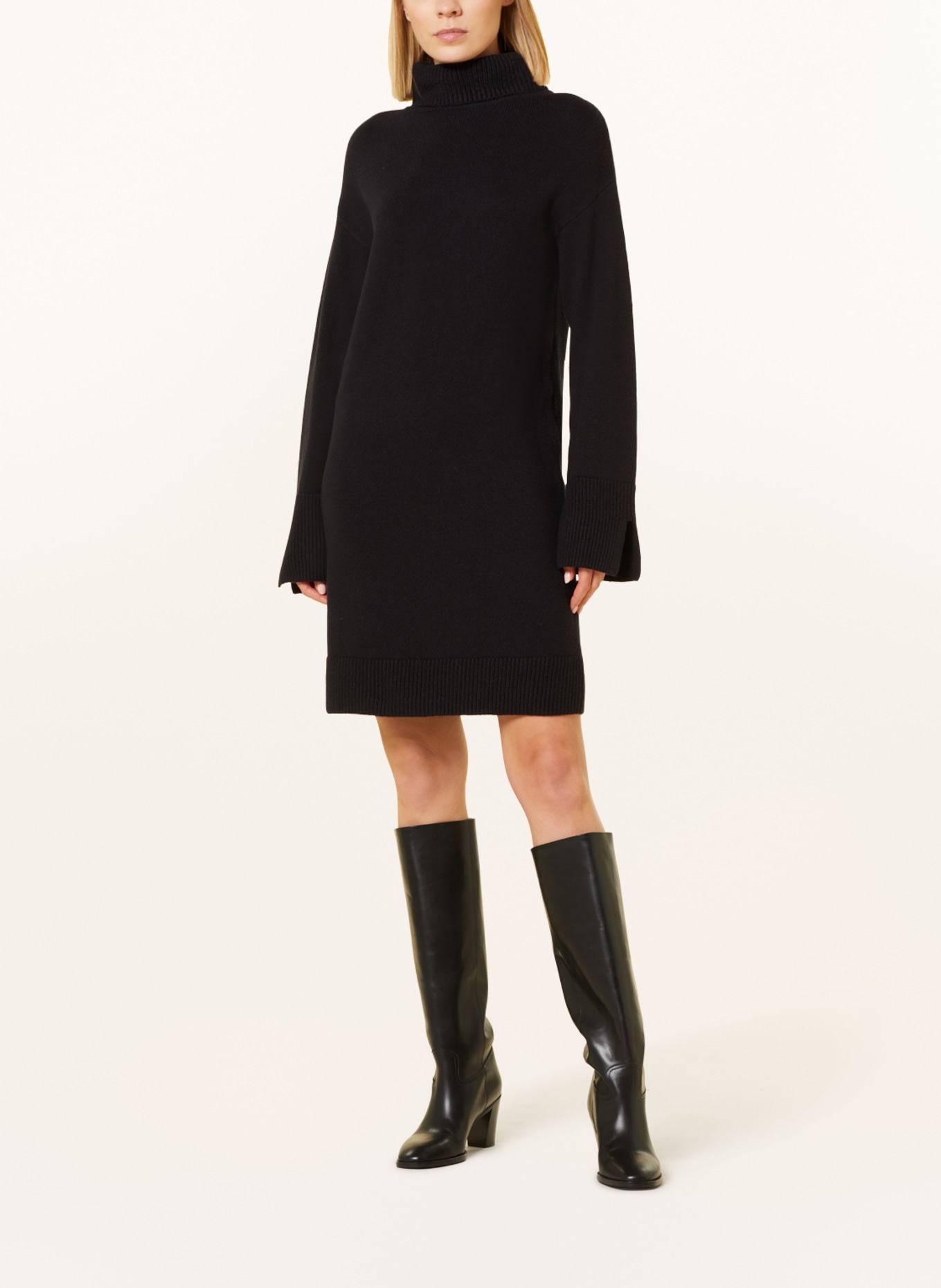 comma Knit dress, Color: BLACK (Image 2)