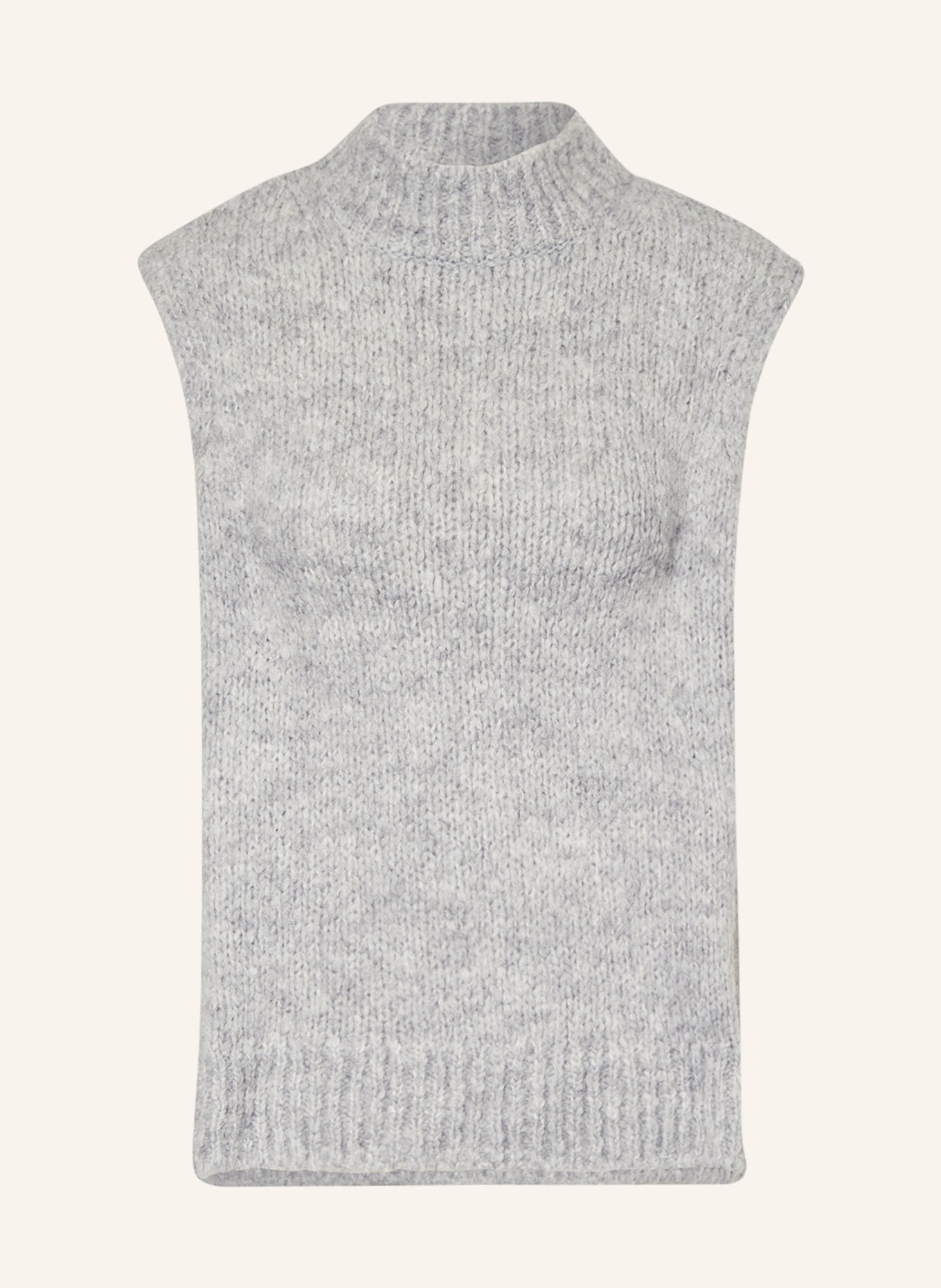 comma Sweater vest with alpaca, Color: LIGHT GRAY (Image 1)