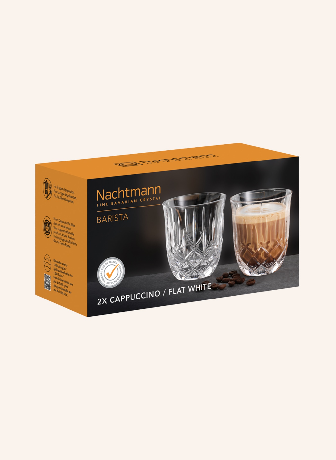 Nachtmann 2er-Set Cappuccino-Gläser NOBLESSE BARISTA, Farbe: WEISS (Bild 3)