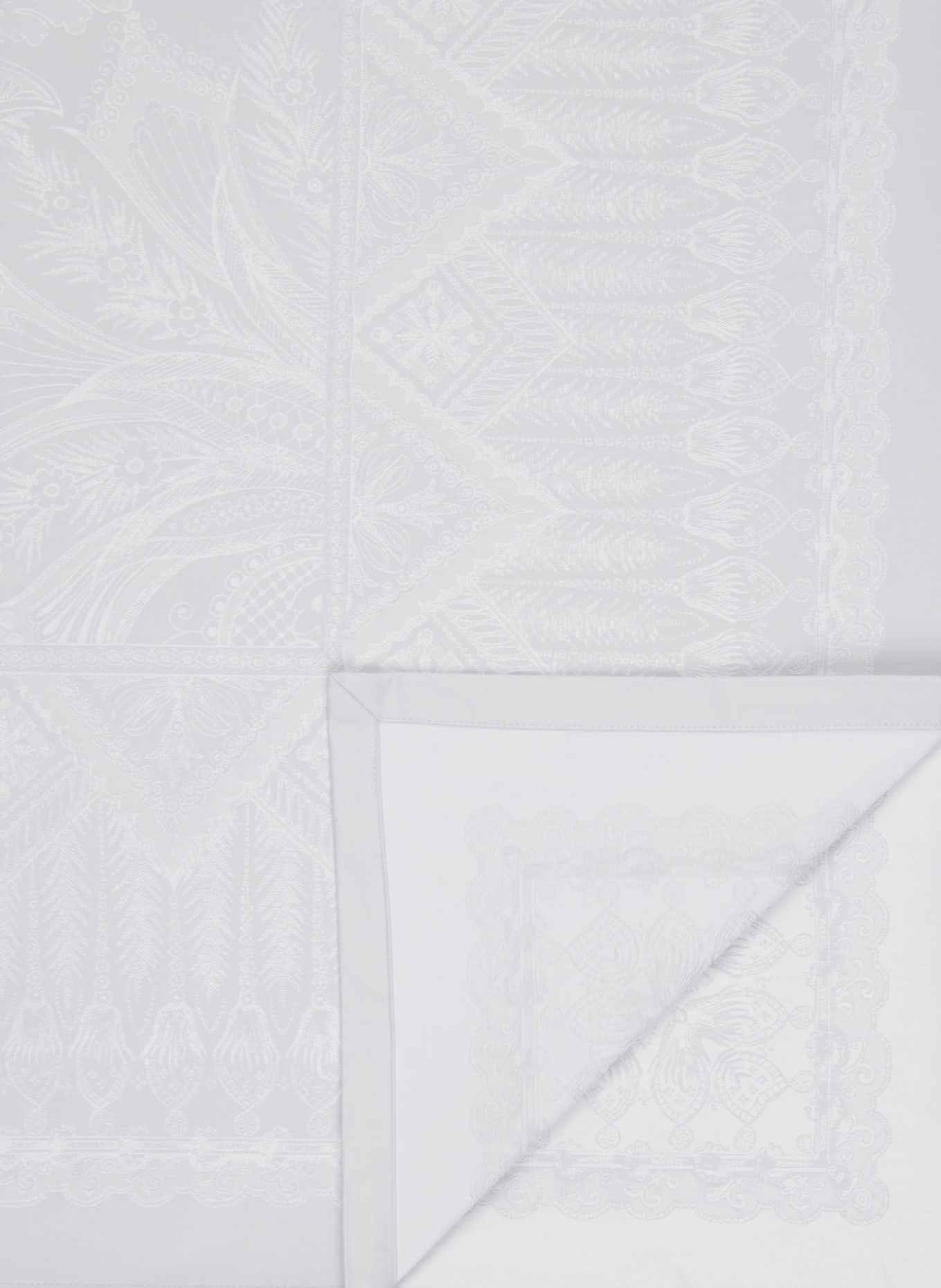 GARNIER-THIEBAUT Table cloth GRACE, Color: LIGHT GRAY/ WHITE (Image 3)