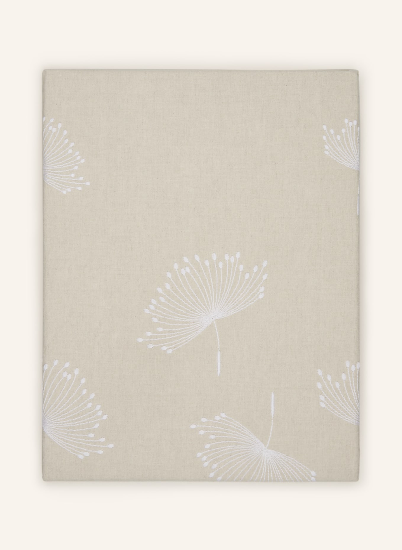 GARNIER-THIEBAUT Table cloth BRIS D'ÉTÉ with linen, Color: CREAM/ WHITE (Image 1)