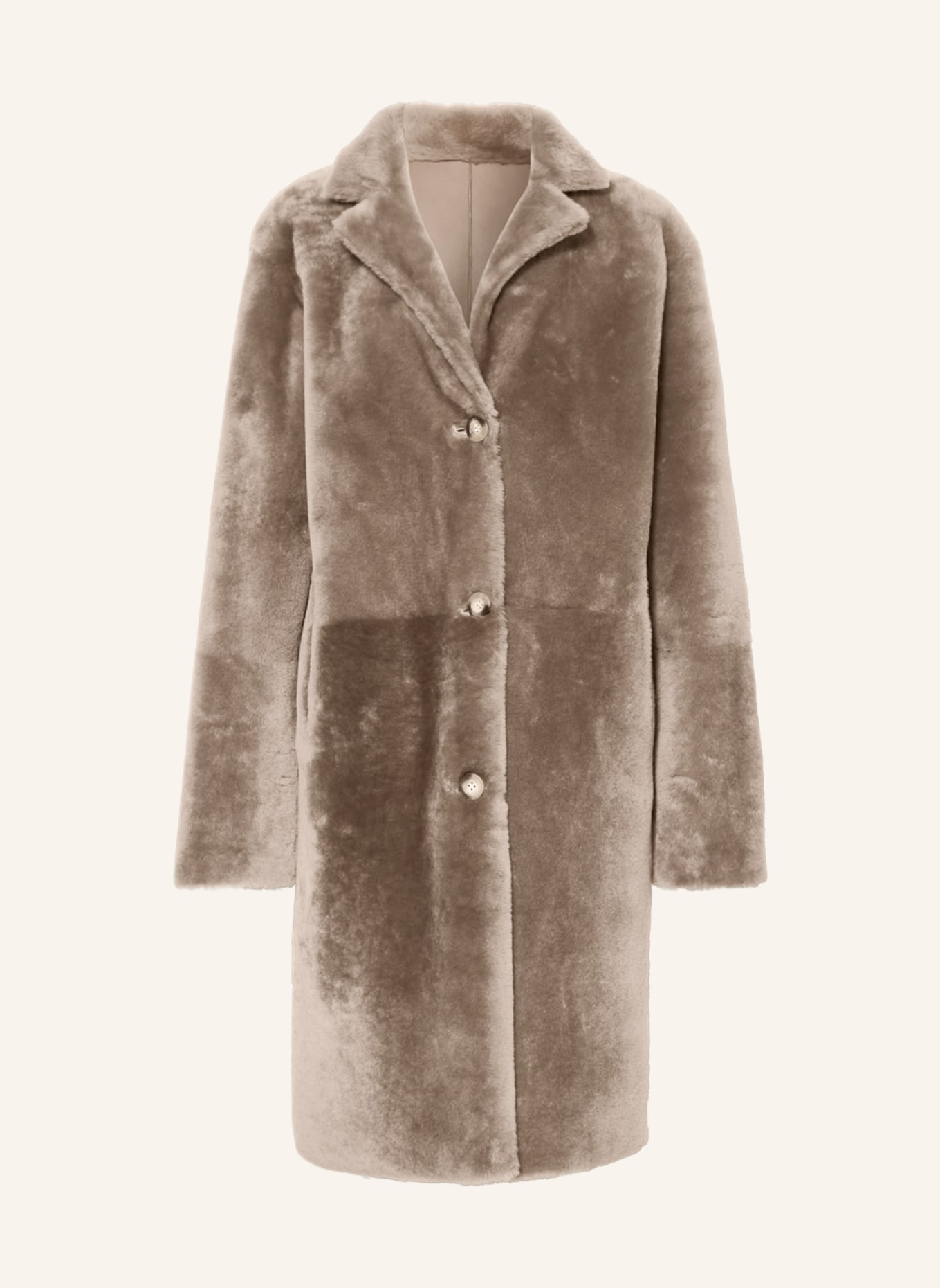 ARMA Real fur coat COPENHAGEN reversible, Color: TAUPE (Image 1)