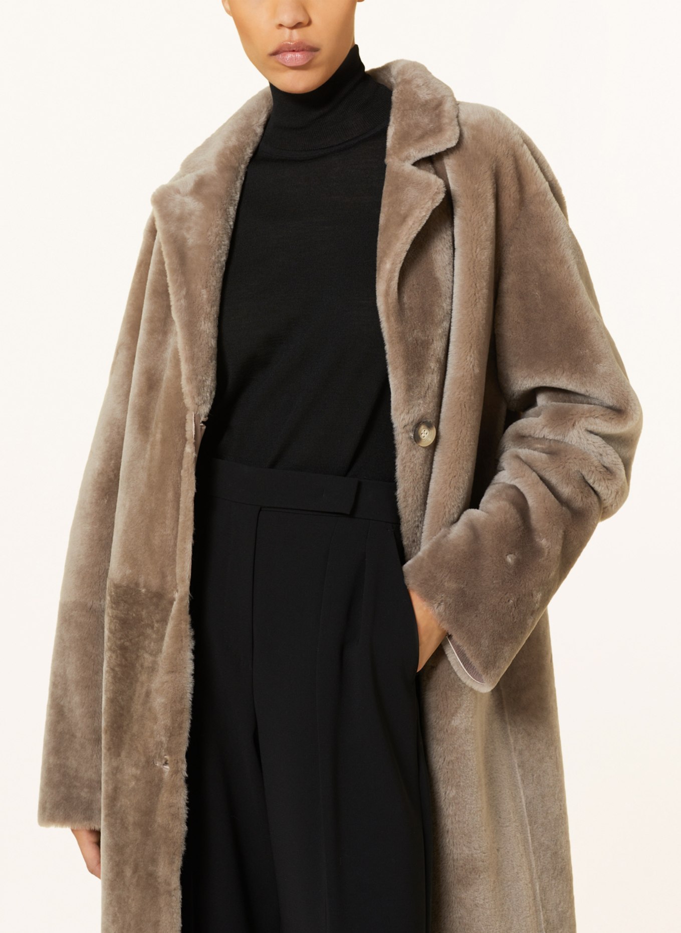 ARMA Real fur coat COPENHAGEN reversible, Color: TAUPE (Image 5)