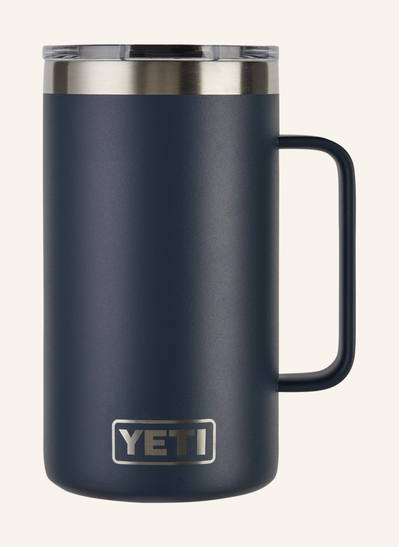 YETI Thermobecher RAMBLER®, Farbe: DUNKELBLAU/ SILBER (Bild 1)