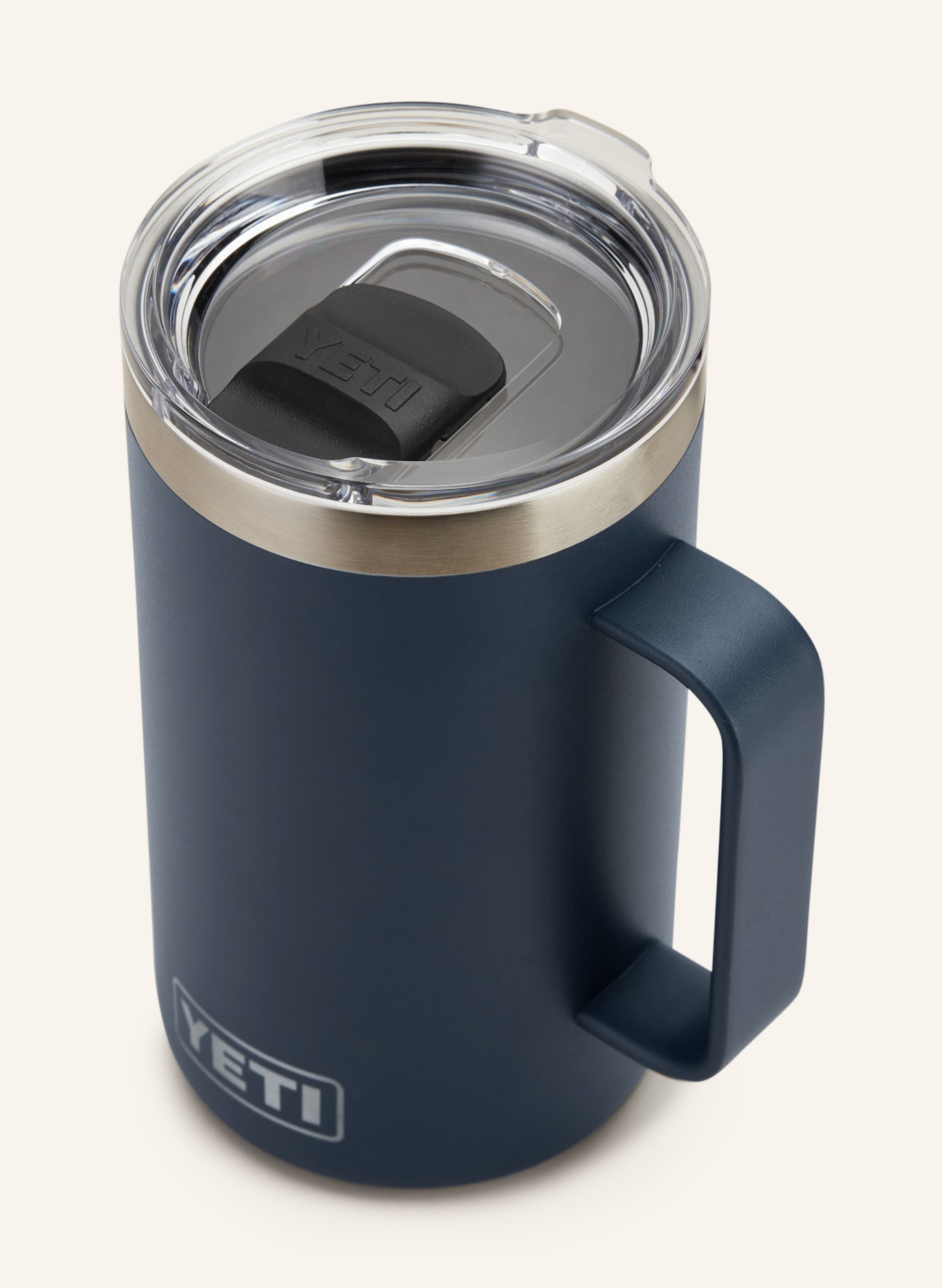 YETI Thermobecher RAMBLER®, Farbe: DUNKELBLAU/ SILBER (Bild 3)