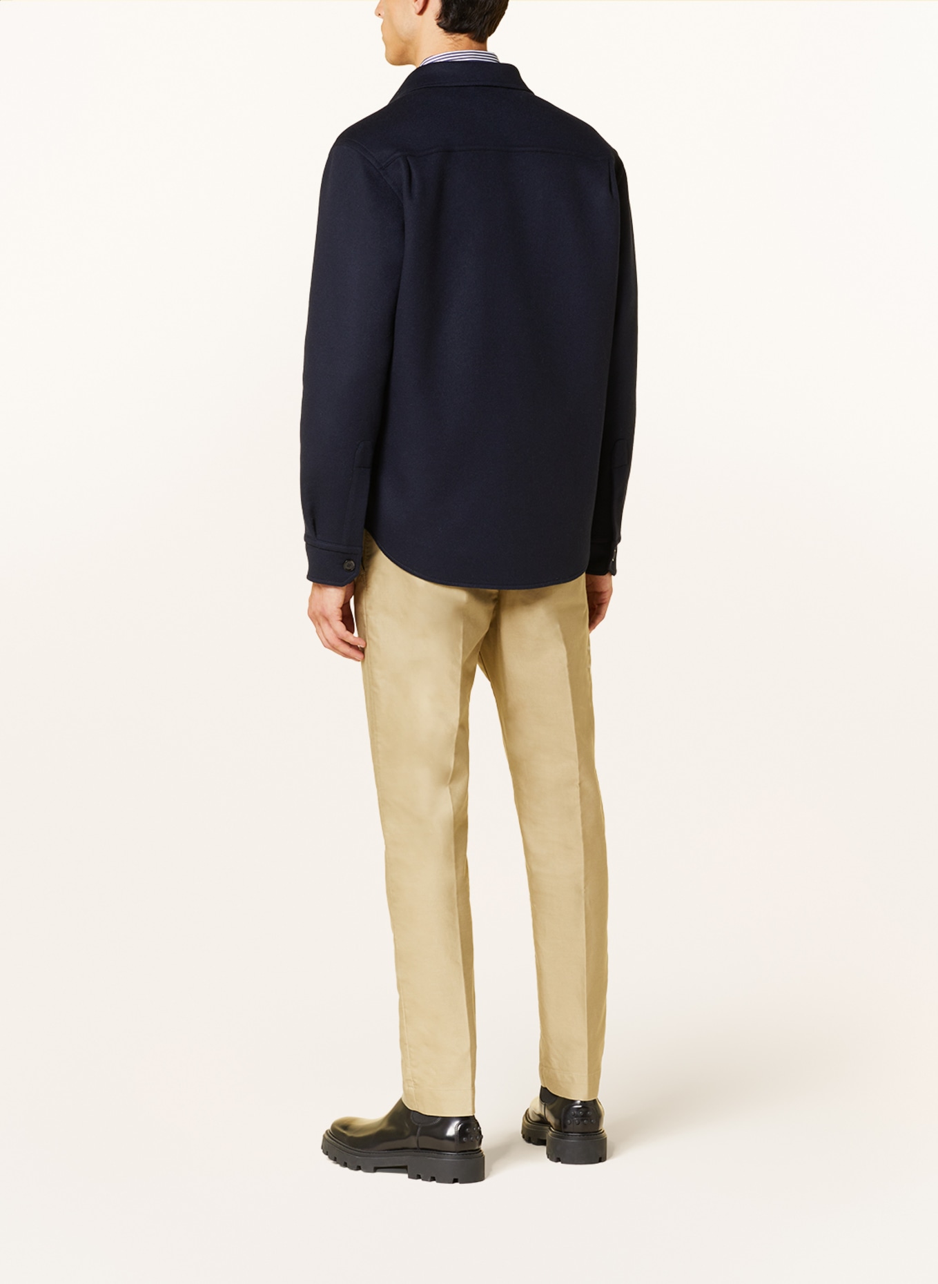 Brioni Overshirt with cashmere, Color: DARK BLUE (Image 3)