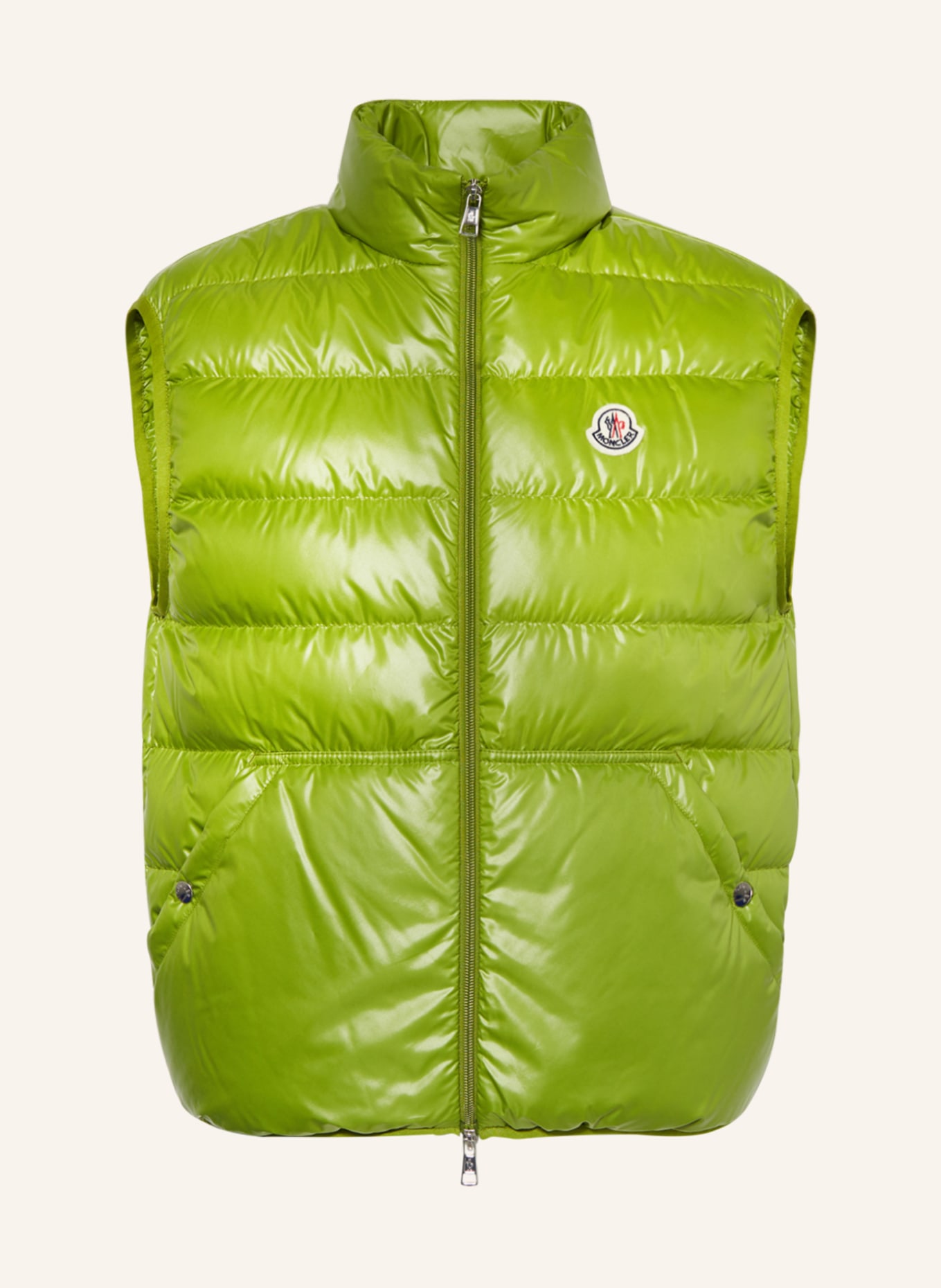 MONCLER Down vest AUBE, Color: LIGHT GREEN (Image 1)