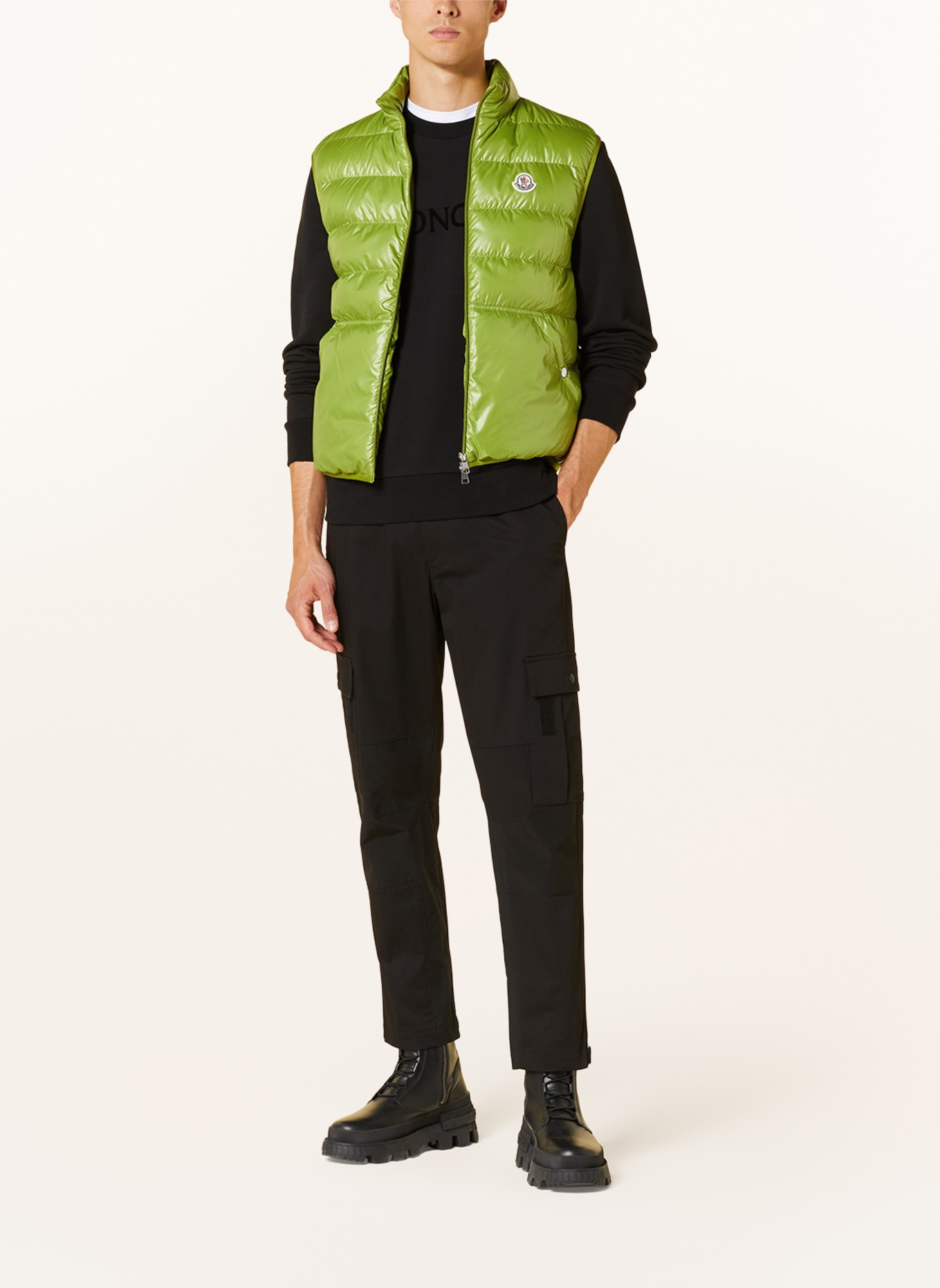 MONCLER Down vest AUBE, Color: LIGHT GREEN (Image 2)