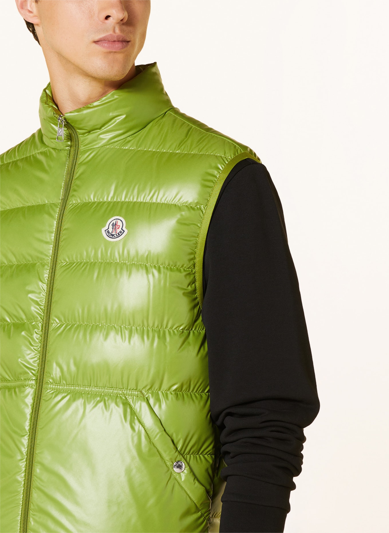 MONCLER Down vest AUBE, Color: LIGHT GREEN (Image 4)